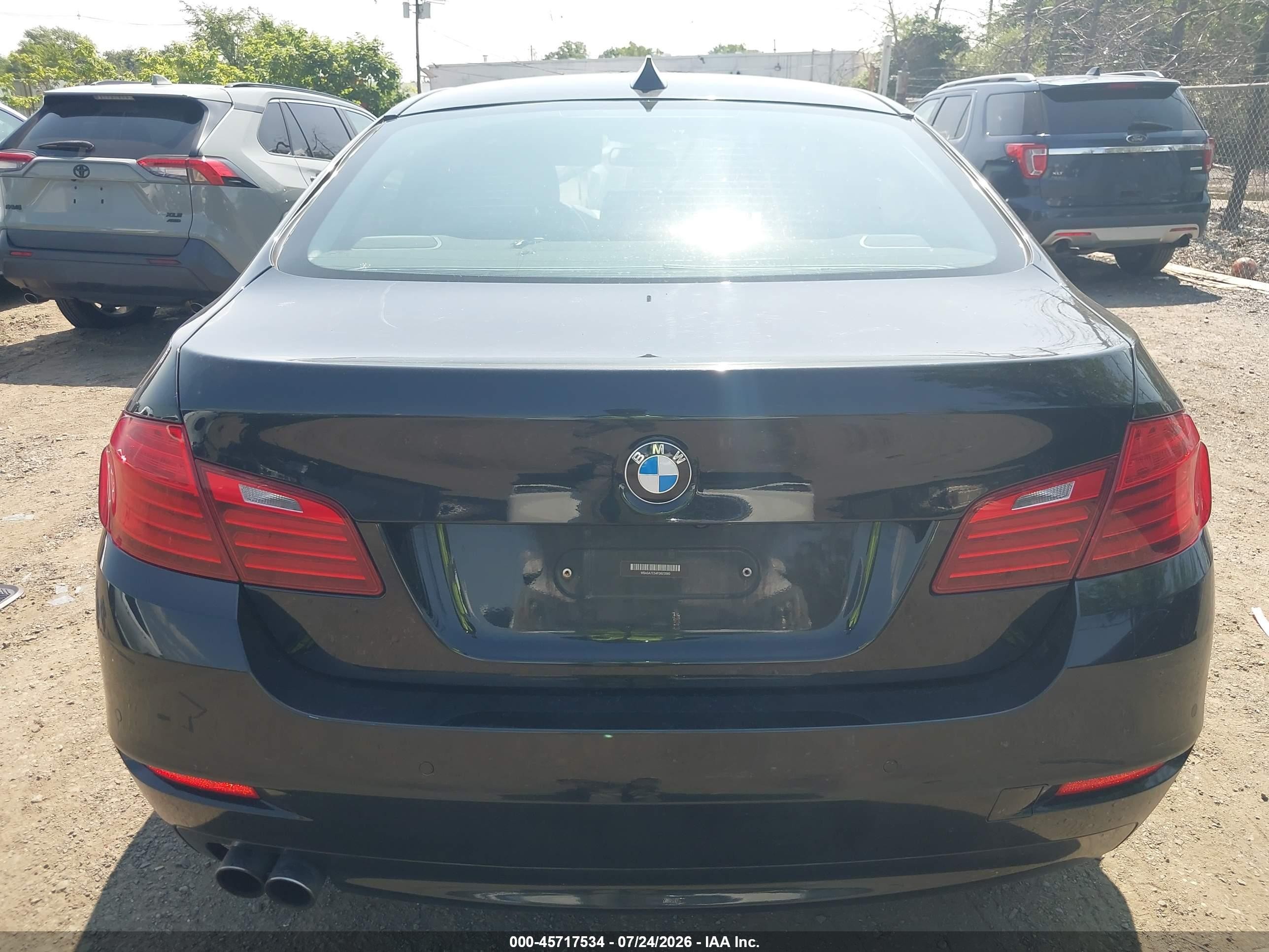 2015 Bmw 528i Xdrive Black vin: WBA5A7C54FD623560