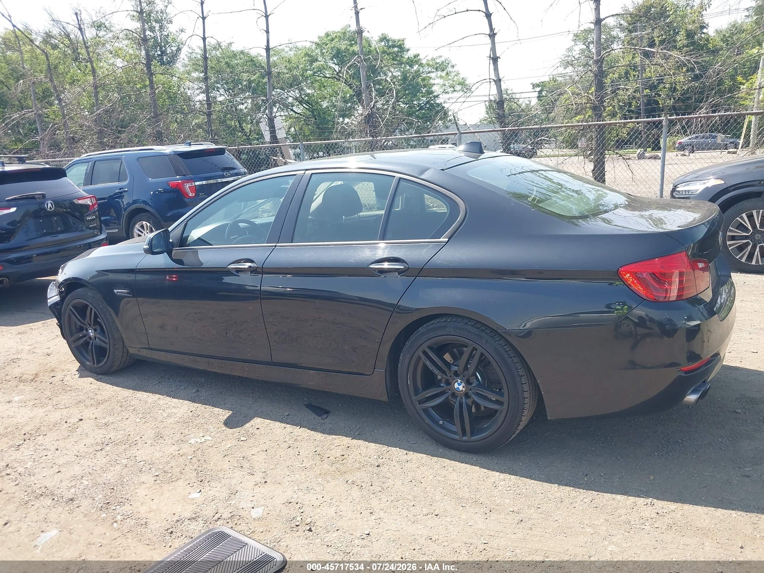 2015 Bmw 528i Xdrive Black vin: WBA5A7C54FD623560