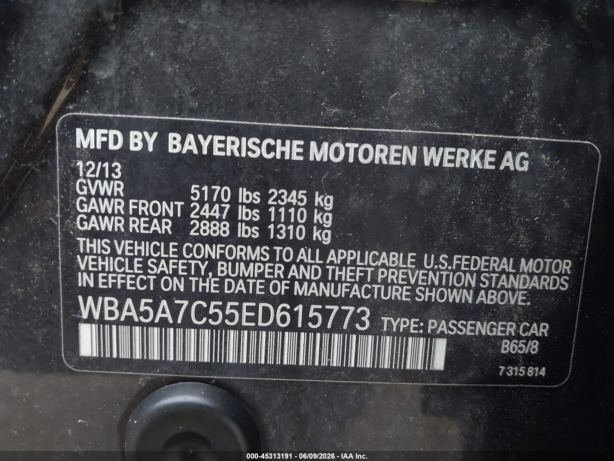 2014 Bmw 528i Xdrive Brown vin: WBA5A7C55ED615773