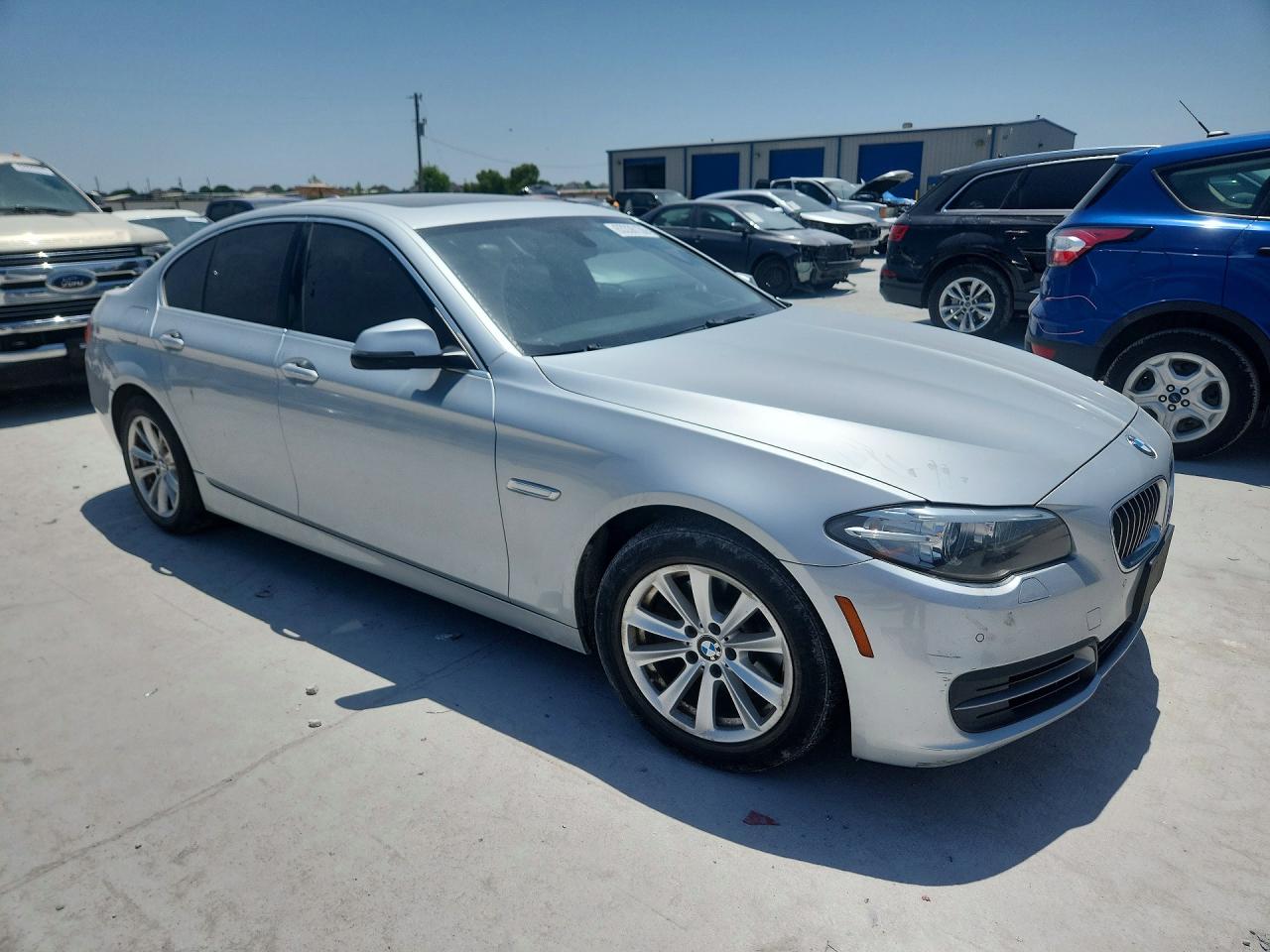 2014 Bmw 528 Xi Silver vin: WBA5A7C55ED619645