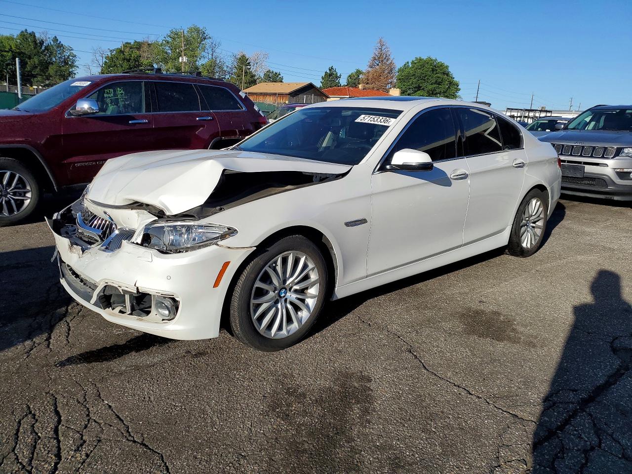 2015 Bmw 528 Xi White vin: WBA5A7C57FD621723