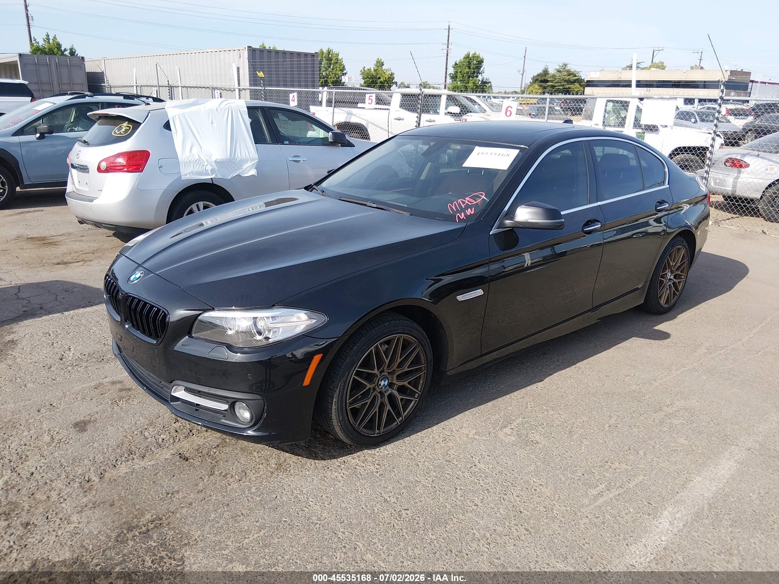 2015 Bmw 528i Xdrive Черный vin: WBA5A7C57FD628204