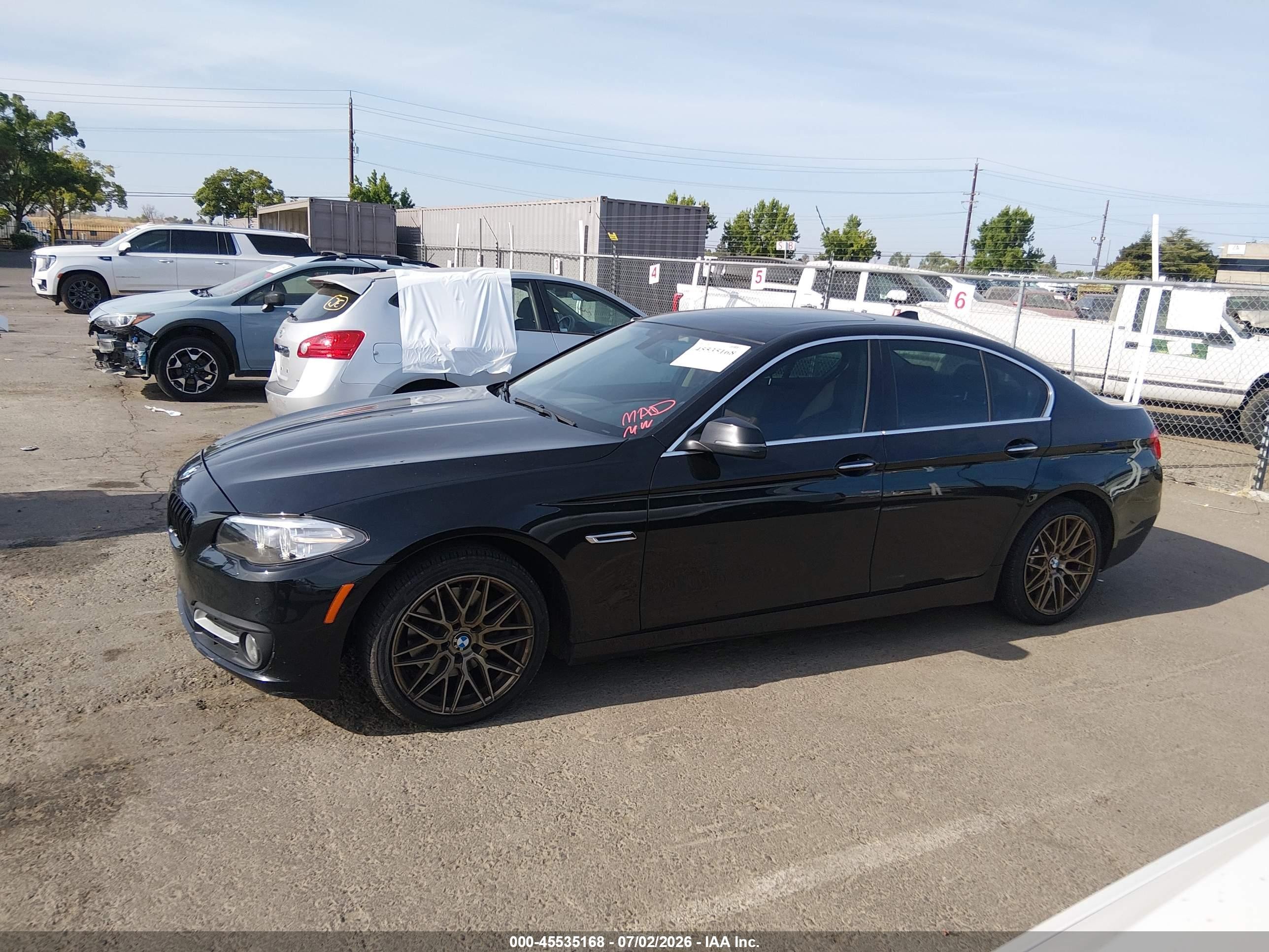 2015 Bmw 528i Xdrive Черный vin: WBA5A7C57FD628204