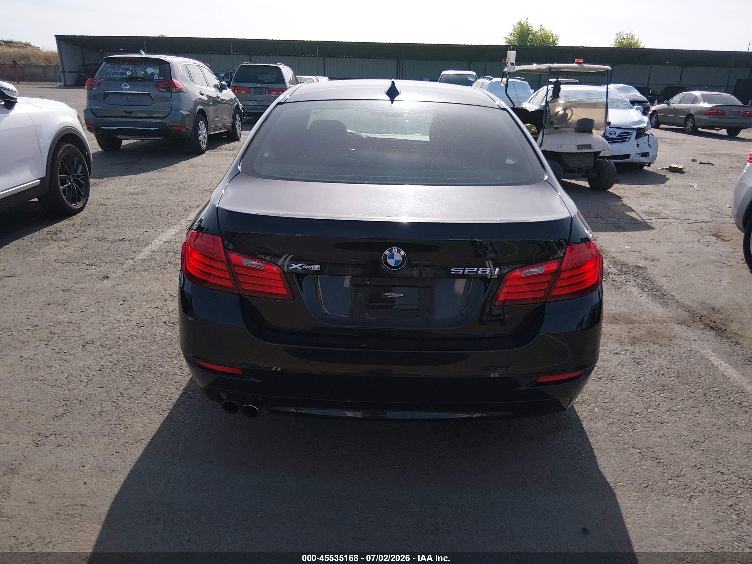 2015 Bmw 528i Xdrive Черный vin: WBA5A7C57FD628204