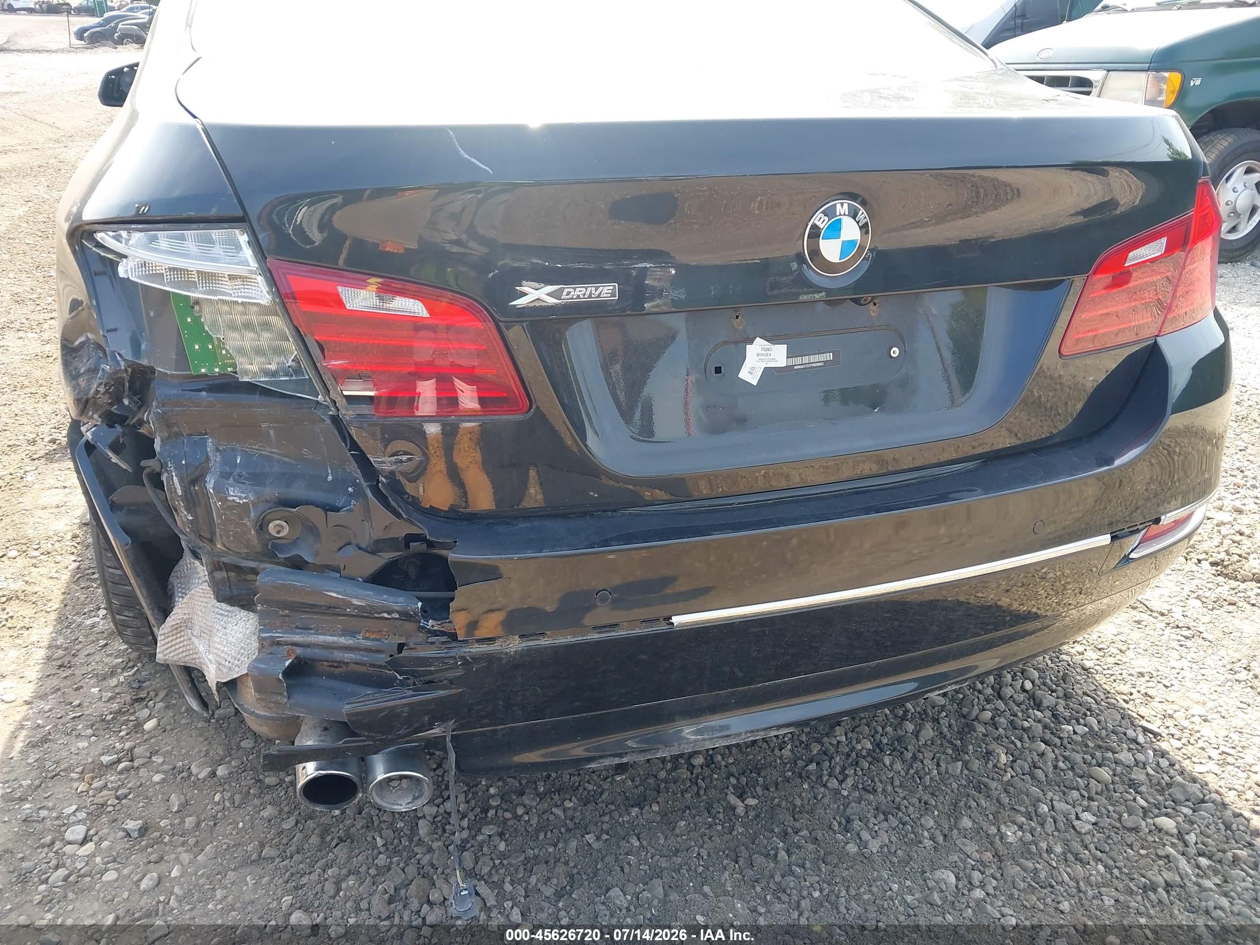 2015 Bmw 528i Xdrive Black vin: WBA5A7C57FD628963