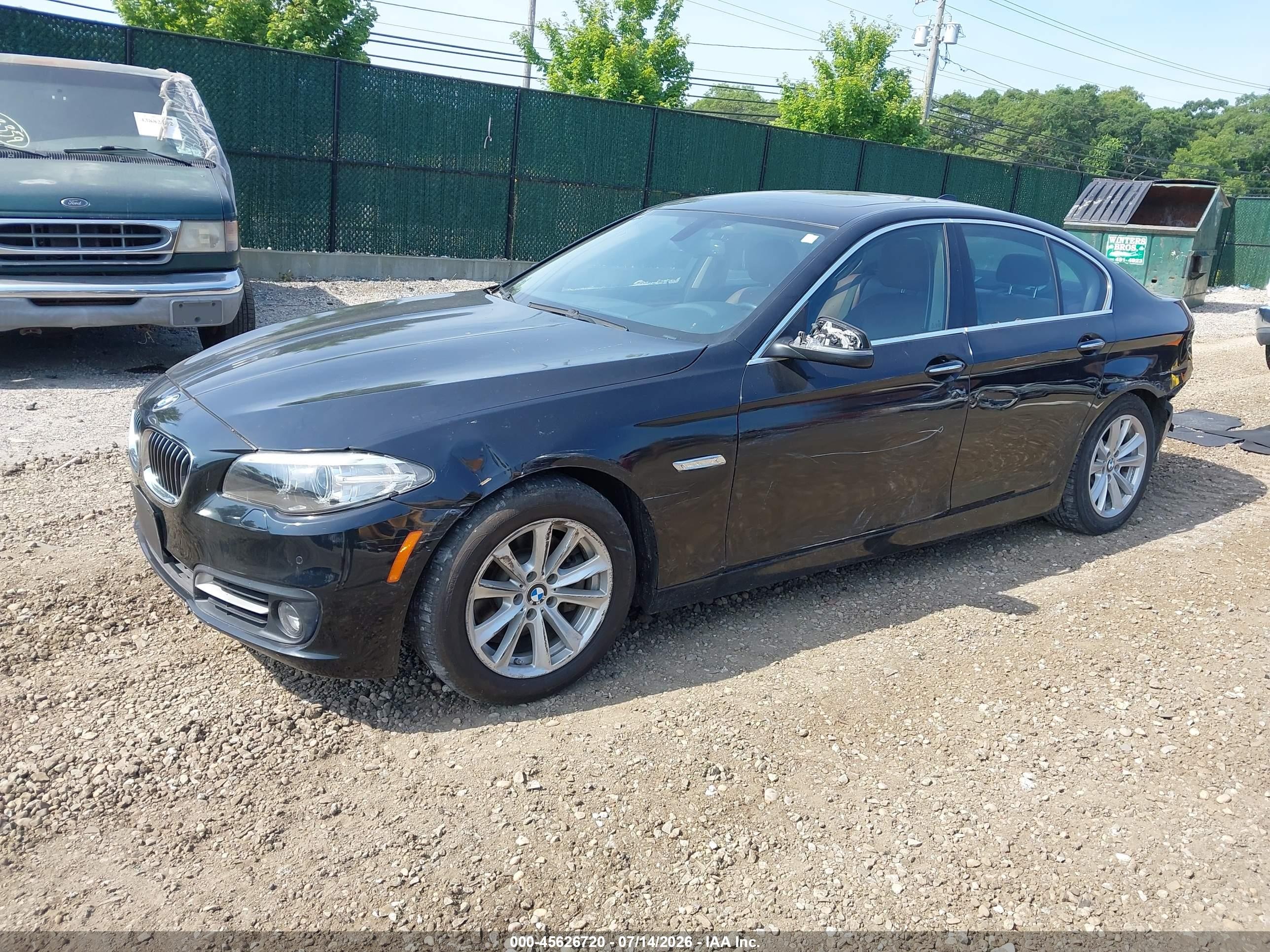 2015 Bmw 528i Xdrive Black vin: WBA5A7C57FD628963
