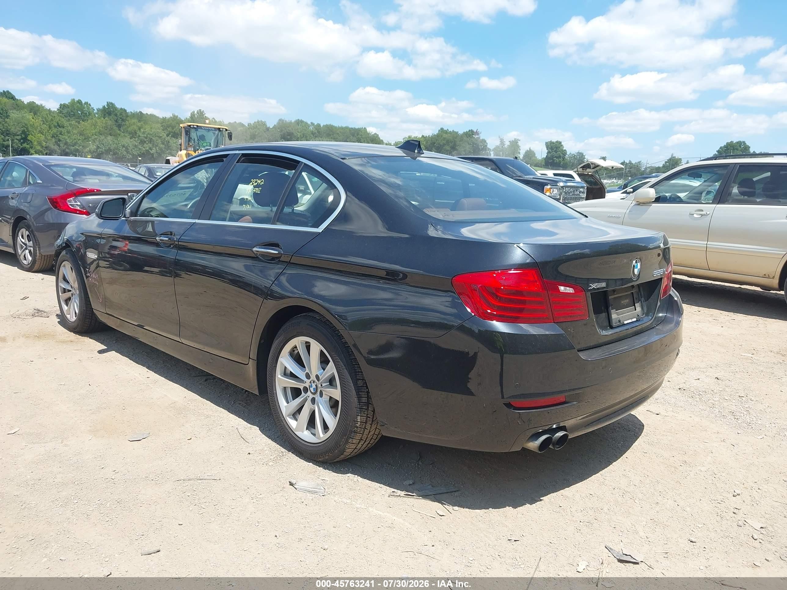 2015 Bmw 528i Xdrive Black vin: WBA5A7C58FD628289
