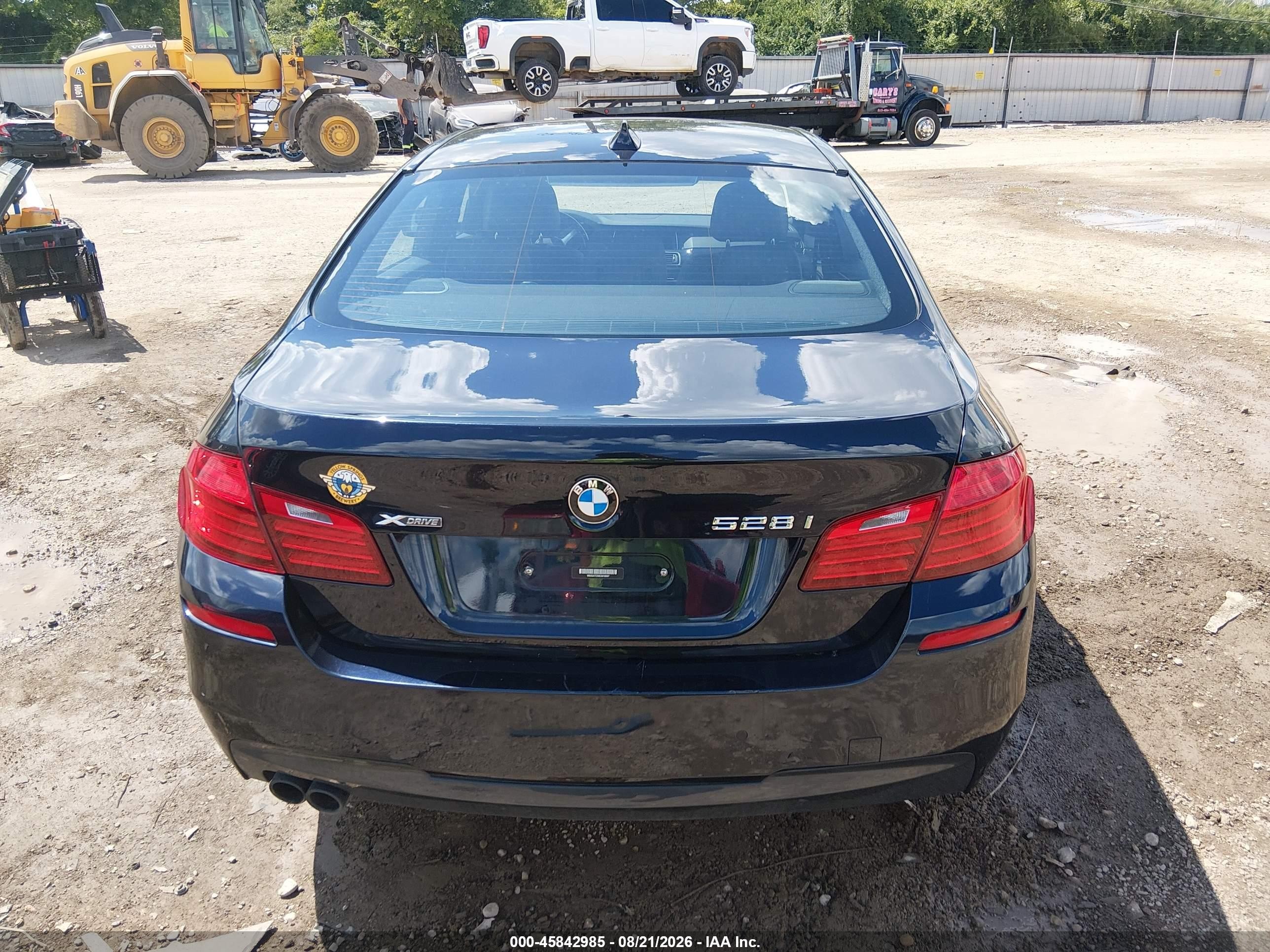 2014 Bmw 528i Xdrive Black vin: WBA5A7C59ED618997