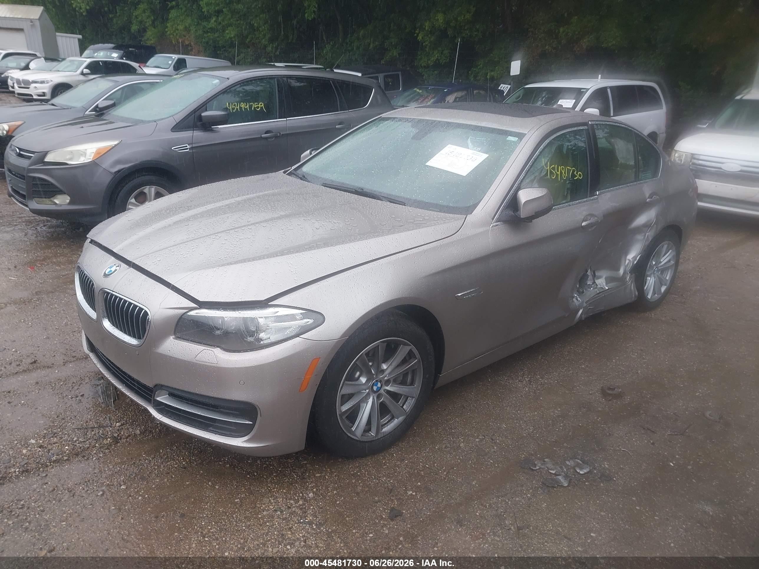 2014 Bmw 528i Xdrive Silver vin: WBA5A7C5XED617132