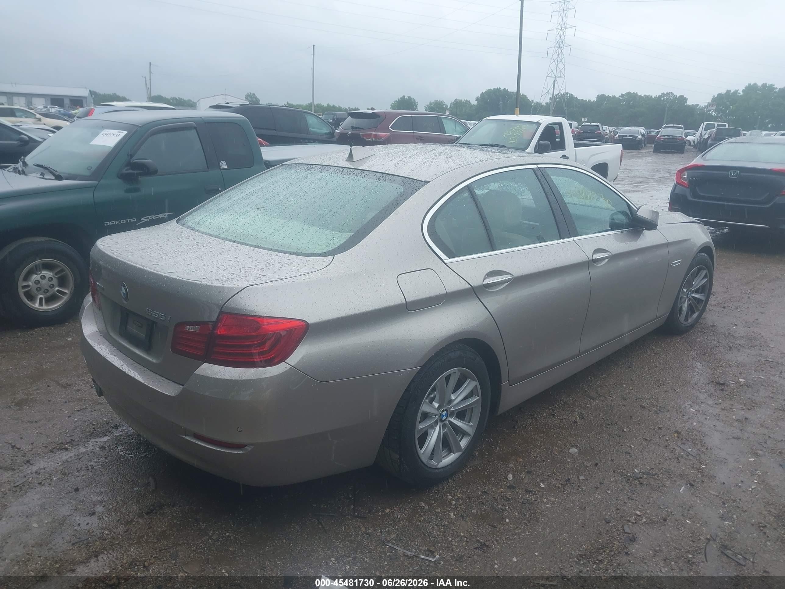 2014 Bmw 528i Xdrive Silver vin: WBA5A7C5XED617132