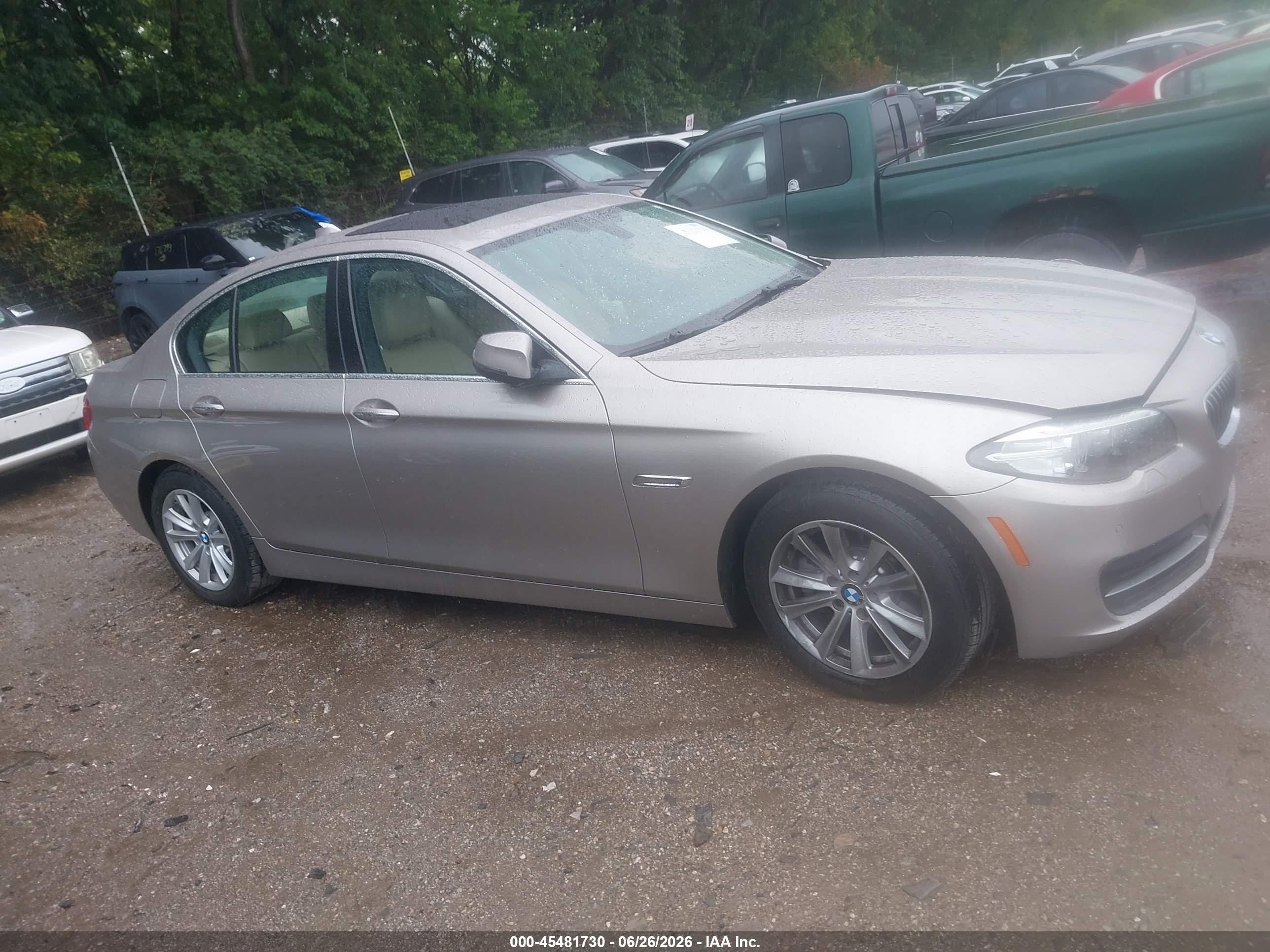 2014 Bmw 528i Xdrive Silver vin: WBA5A7C5XED617132