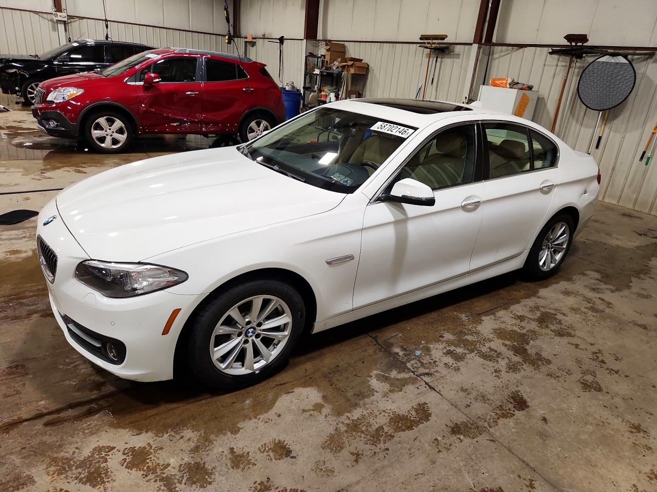 2015 Bmw 528 Xi White vin: WBA5A7C5XFD622610