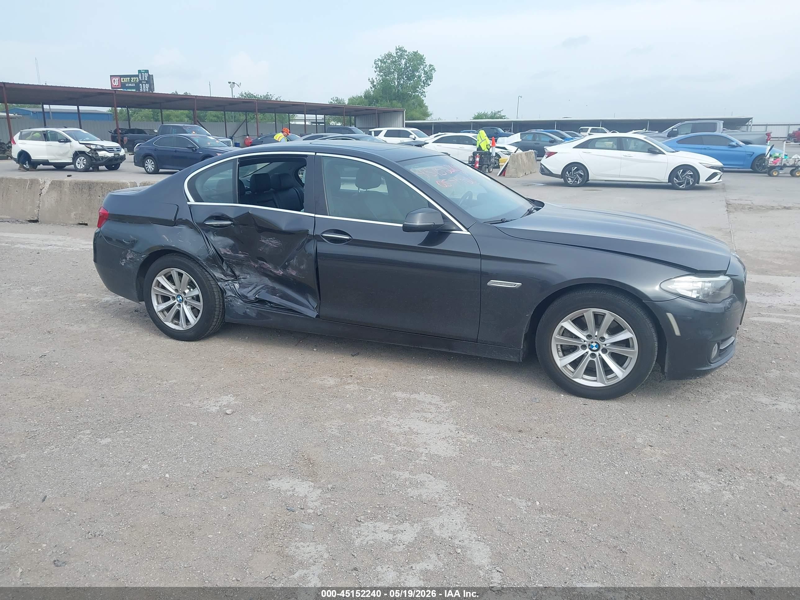 2015 Bmw 528i Xdrive Серый vin: WBA5A7C5XFD627015