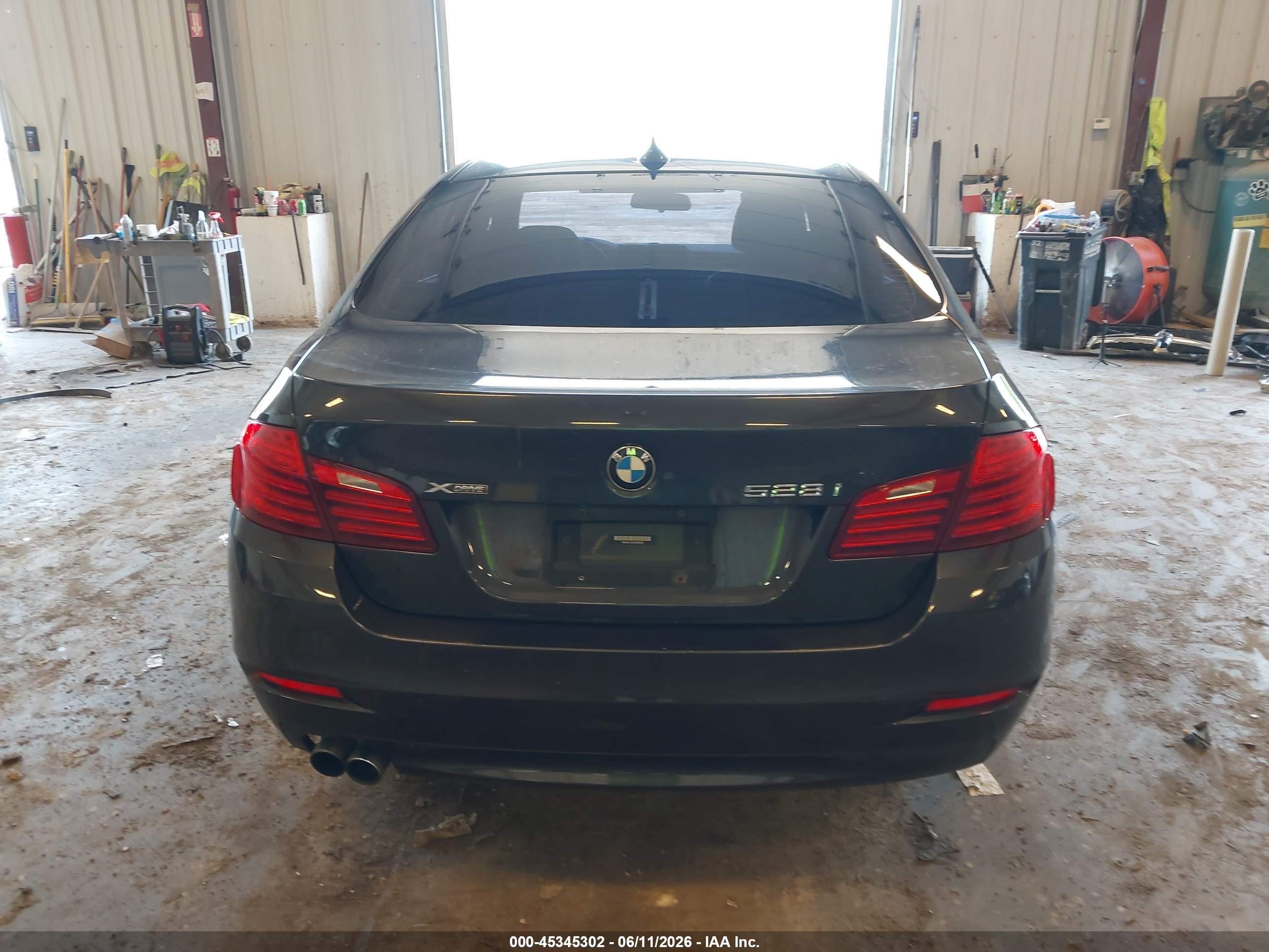 2015 Bmw 528i Xdrive Black vin: WBA5A7C5XFD628780