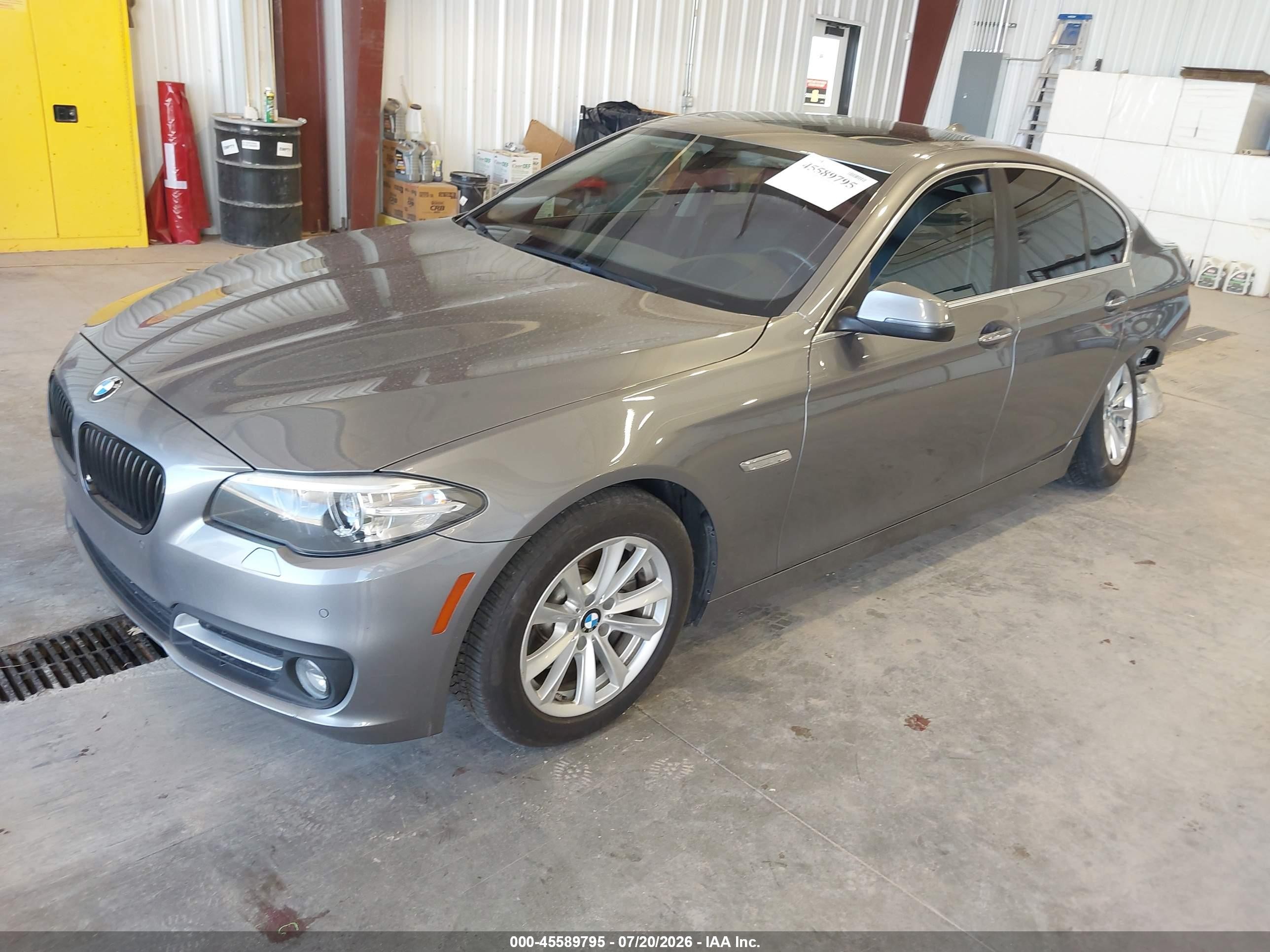 2015 Bmw 528i Xdrive Gray vin: WBA5A7C5XFG143683