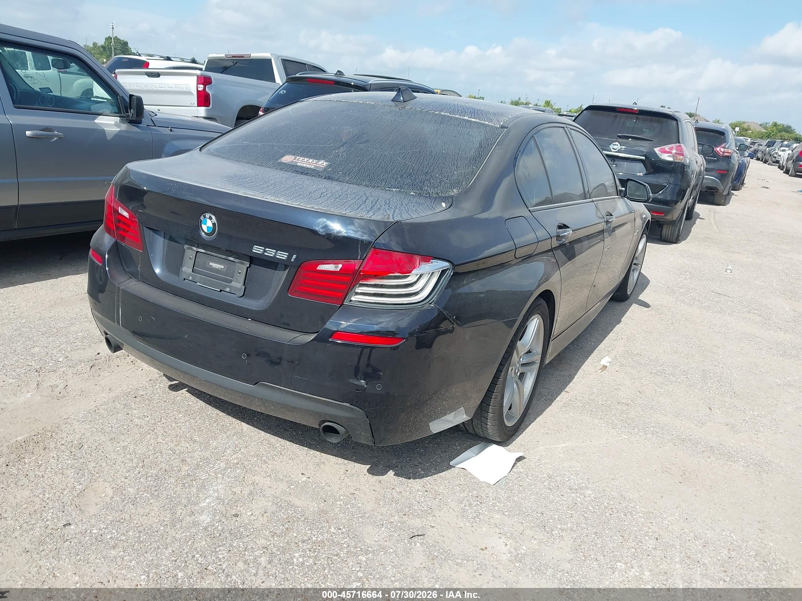 2014 Bmw 535i   Black vin: WBA5B1C50ED477375