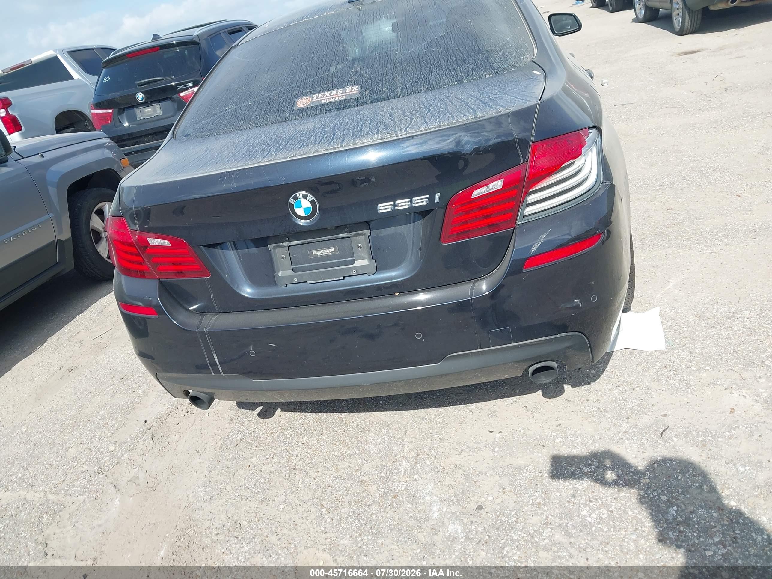 2014 Bmw 535i   Black vin: WBA5B1C50ED477375