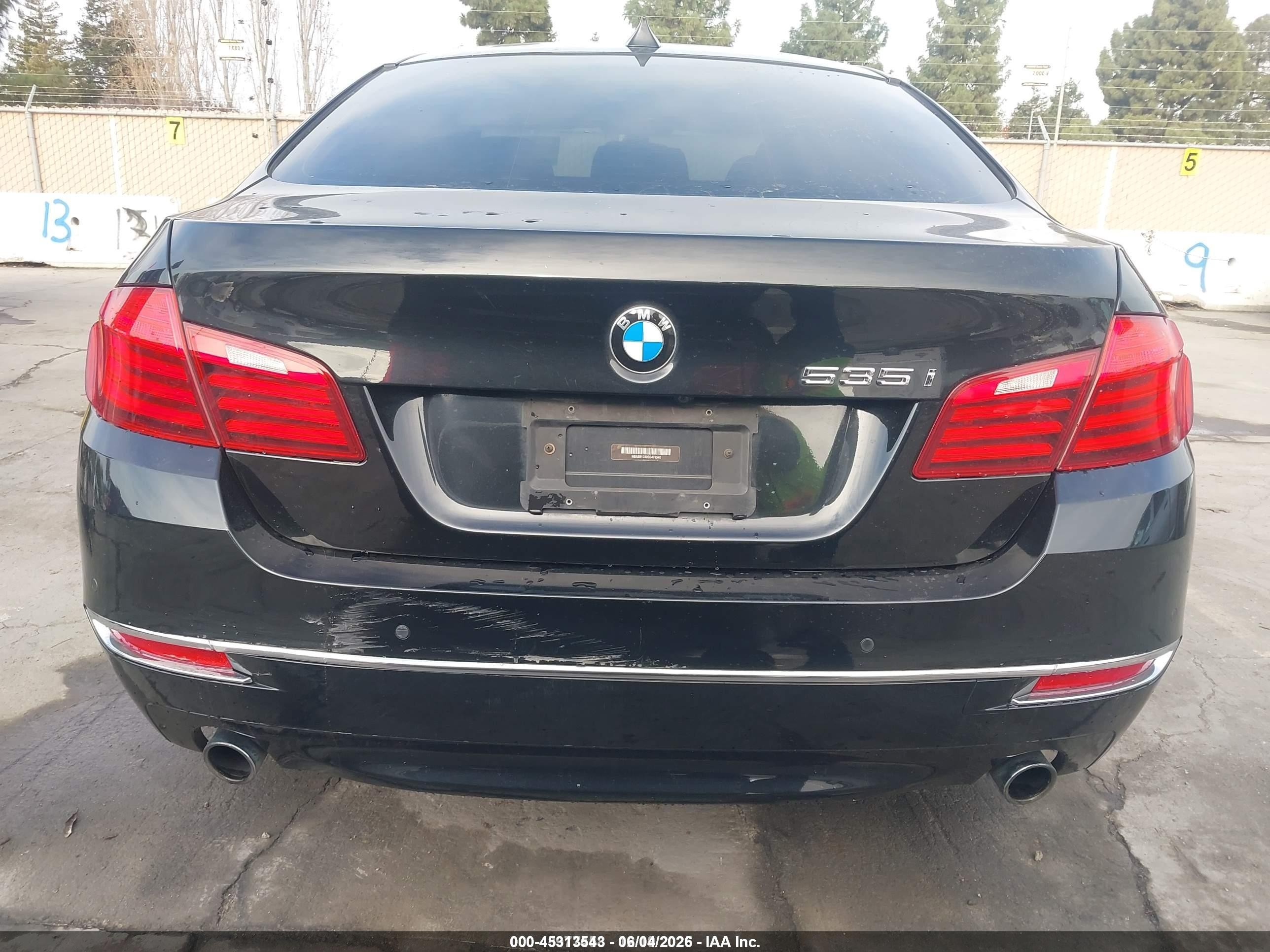 2014 Bmw 535i   Черный vin: WBA5B1C50ED479546