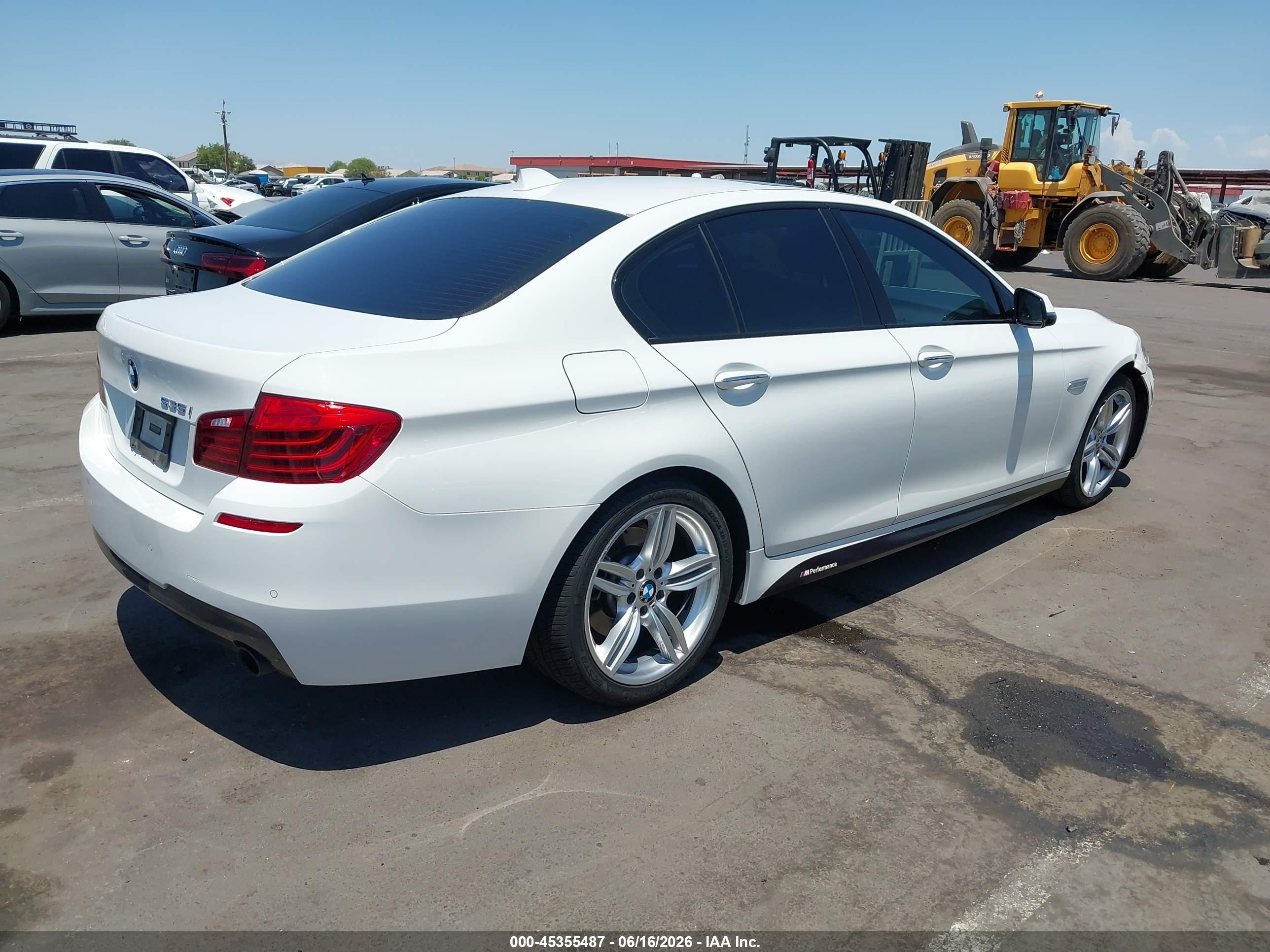 2015 Bmw 535i   White vin: WBA5B1C50FG125087