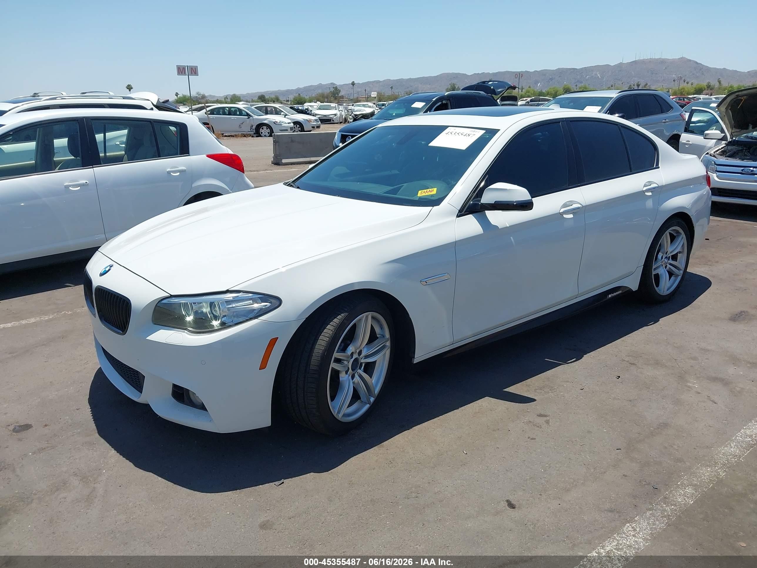 2015 Bmw 535i   White vin: WBA5B1C50FG125087