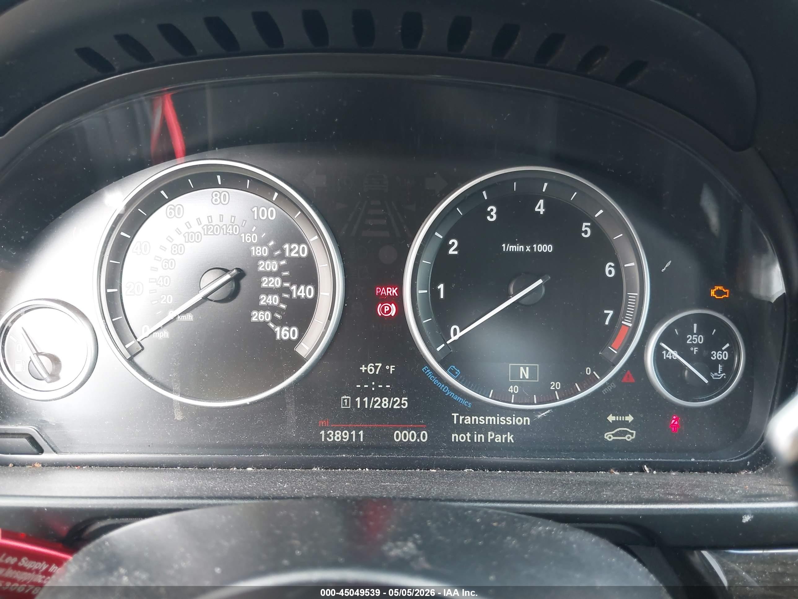 2014 Bmw 535i Dark Blue vin: WBA5B1C51ED477580
