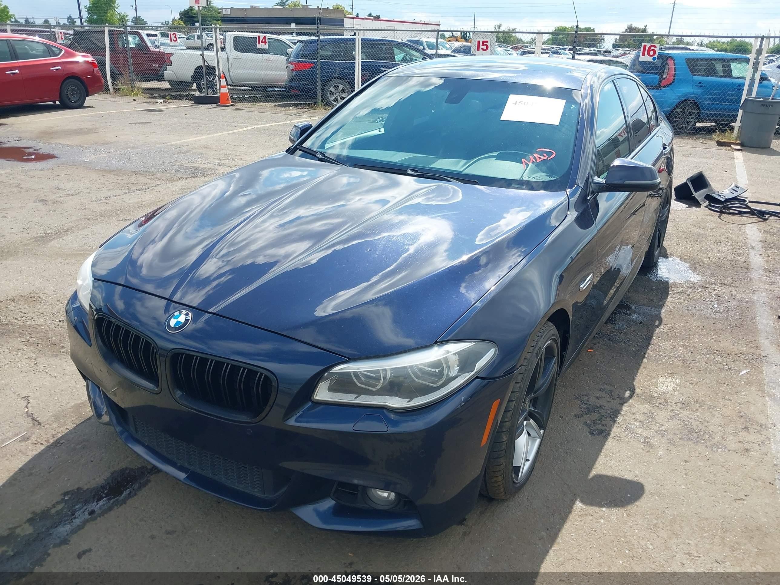 2014 Bmw 535i Dark Blue vin: WBA5B1C51ED477580