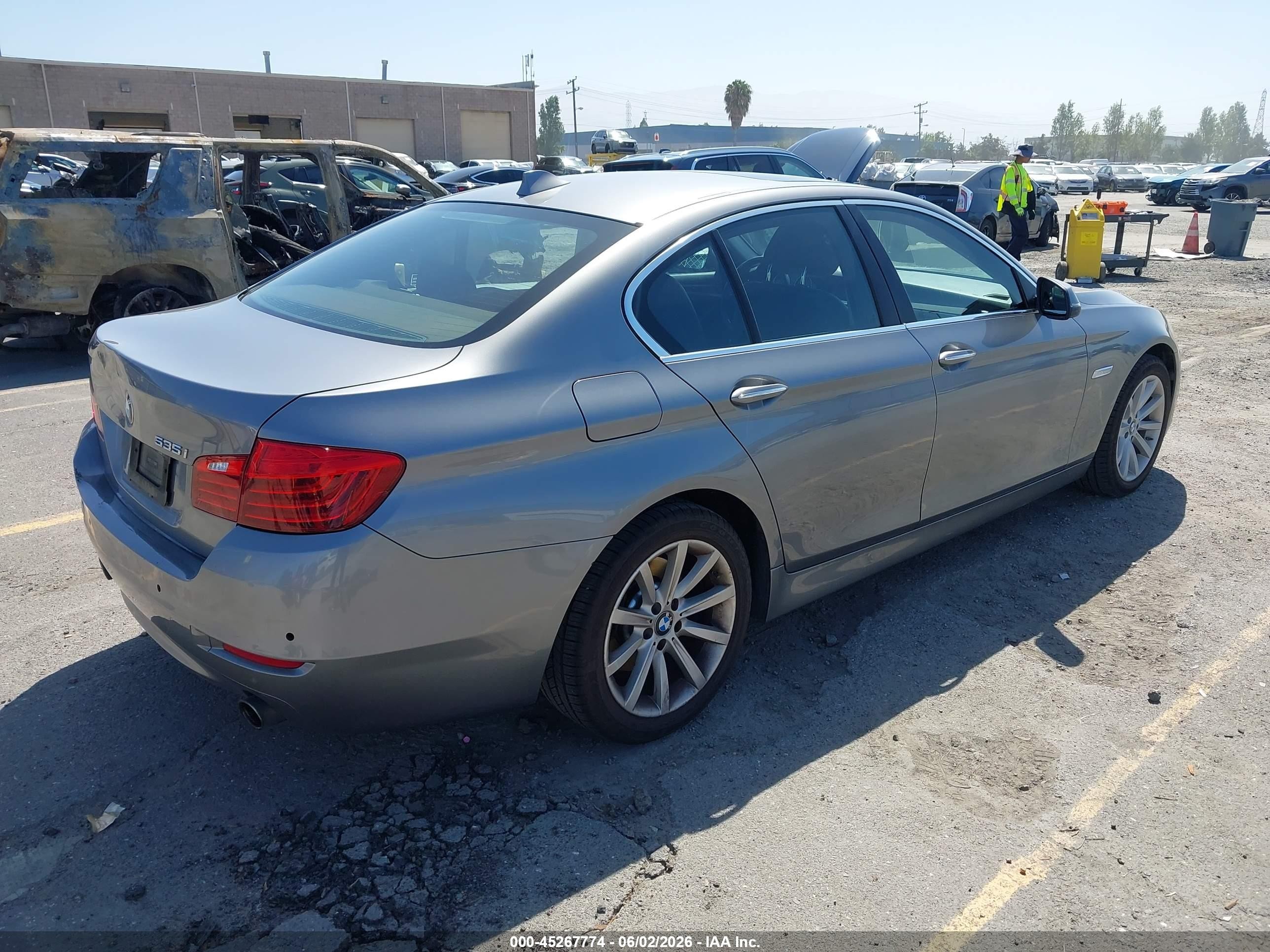 2014 Bmw 535i Gray vin: WBA5B1C51ED481452