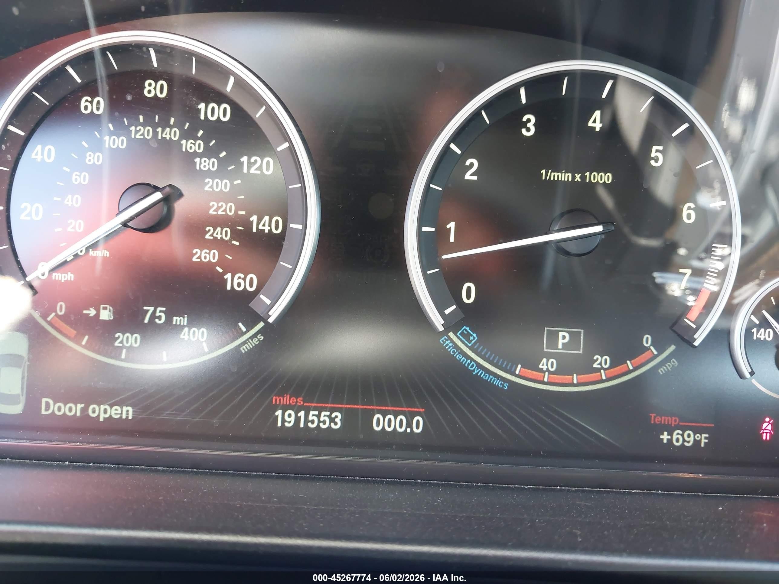 2014 Bmw 535i Gray vin: WBA5B1C51ED481452