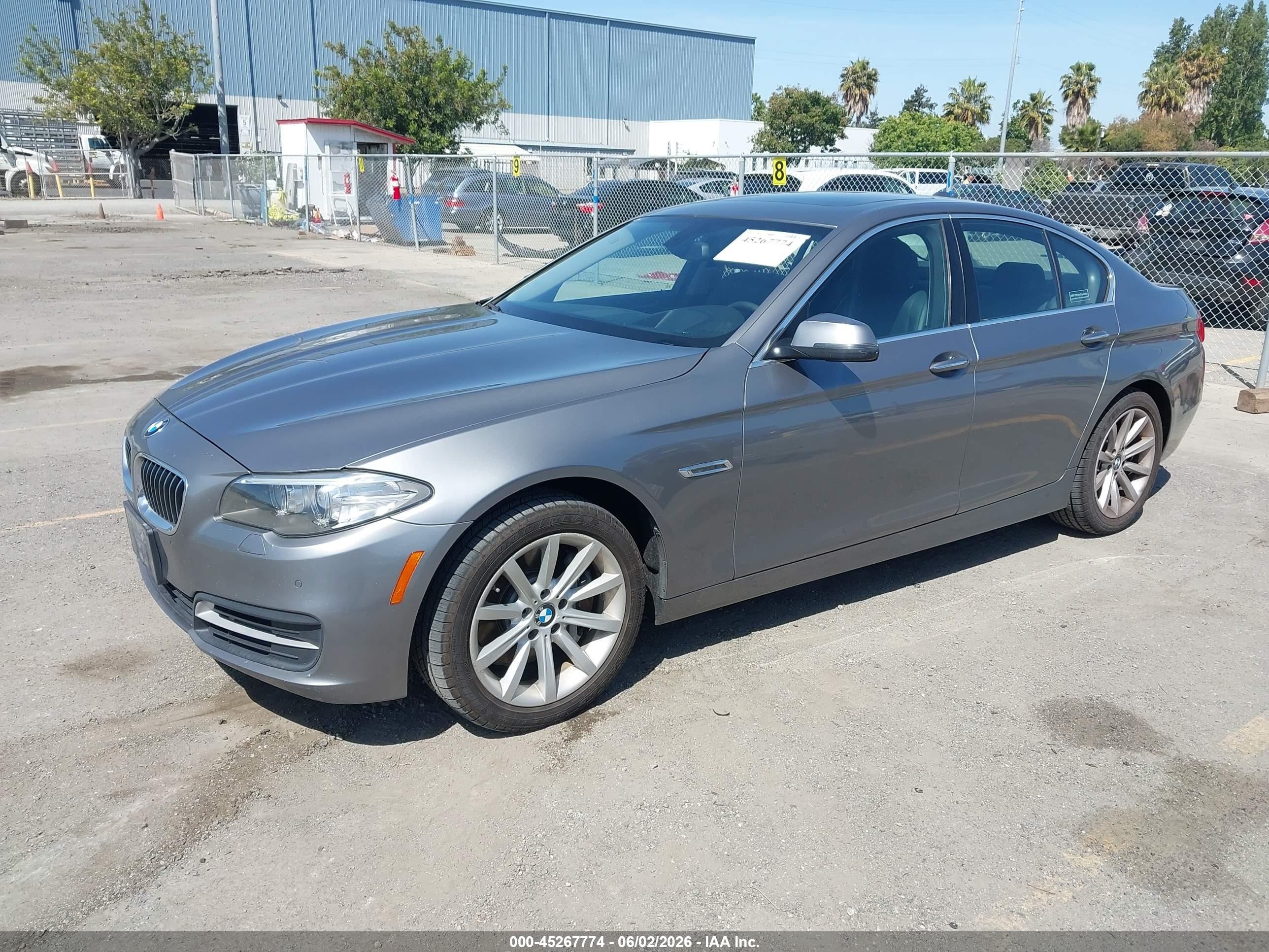 2014 Bmw 535i Gray vin: WBA5B1C51ED481452
