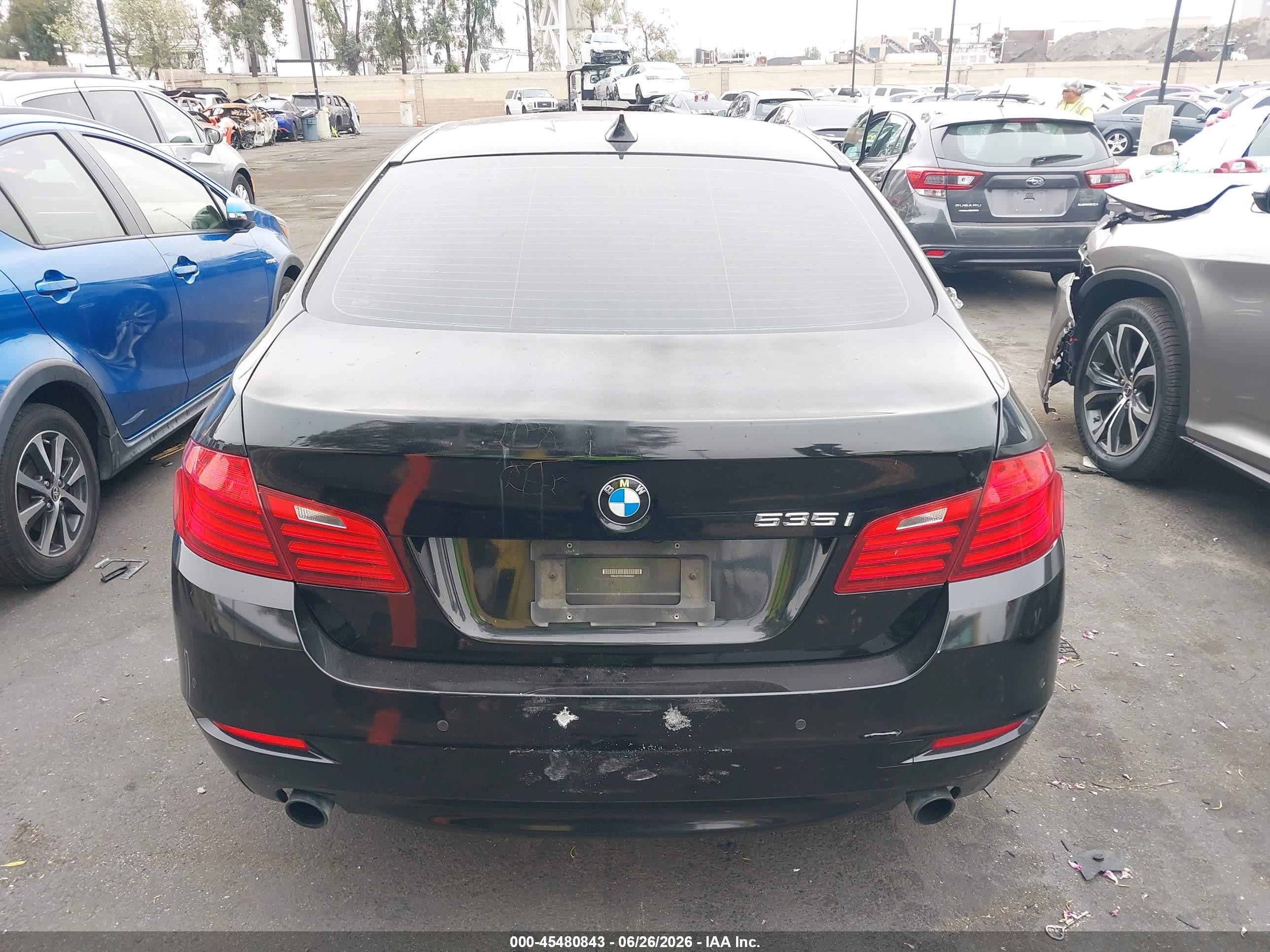 2014 Bmw 535i   Black vin: WBA5B1C51ED482634