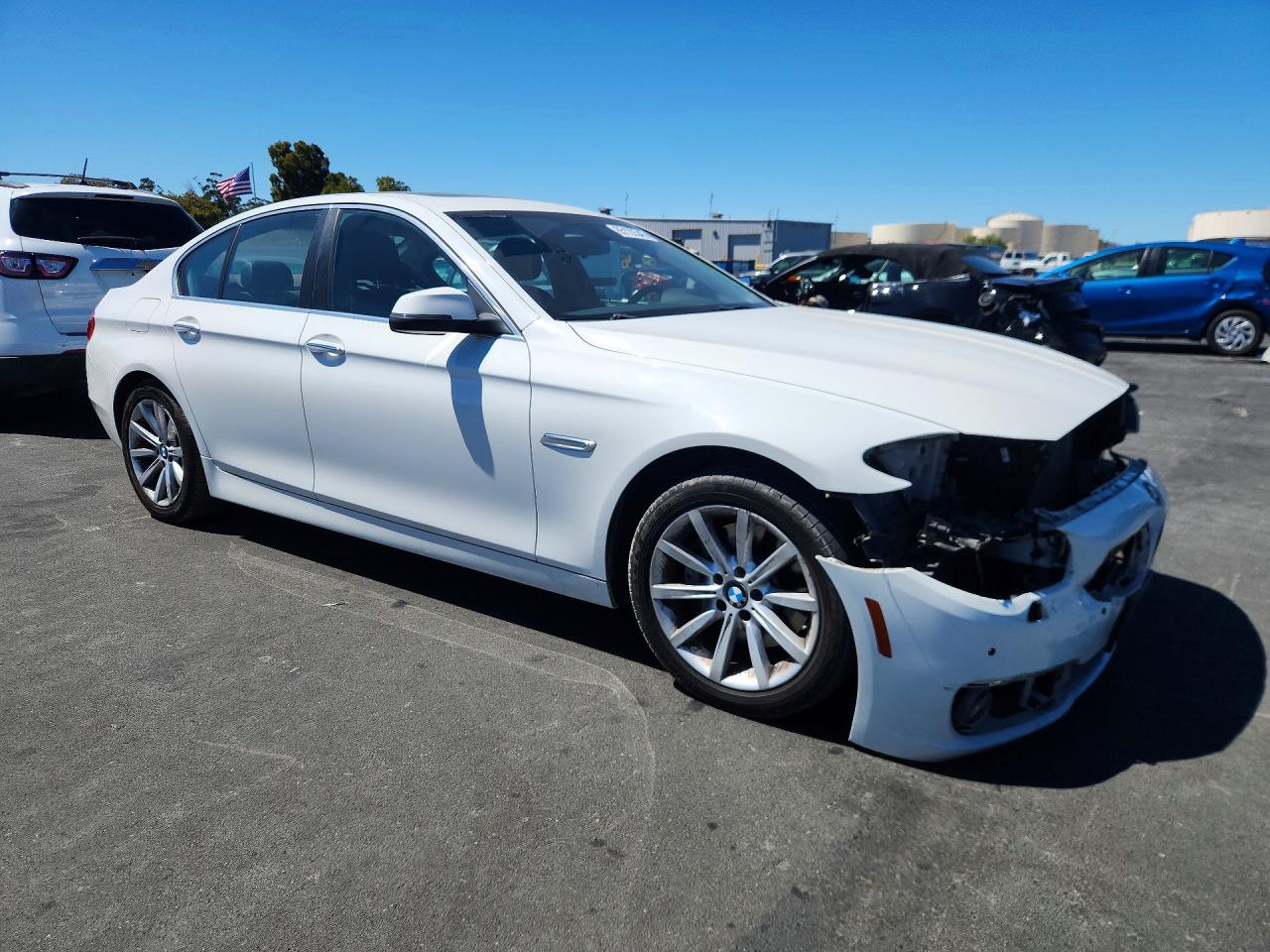 2015 Bmw 535 I White vin: WBA5B1C51FD918707