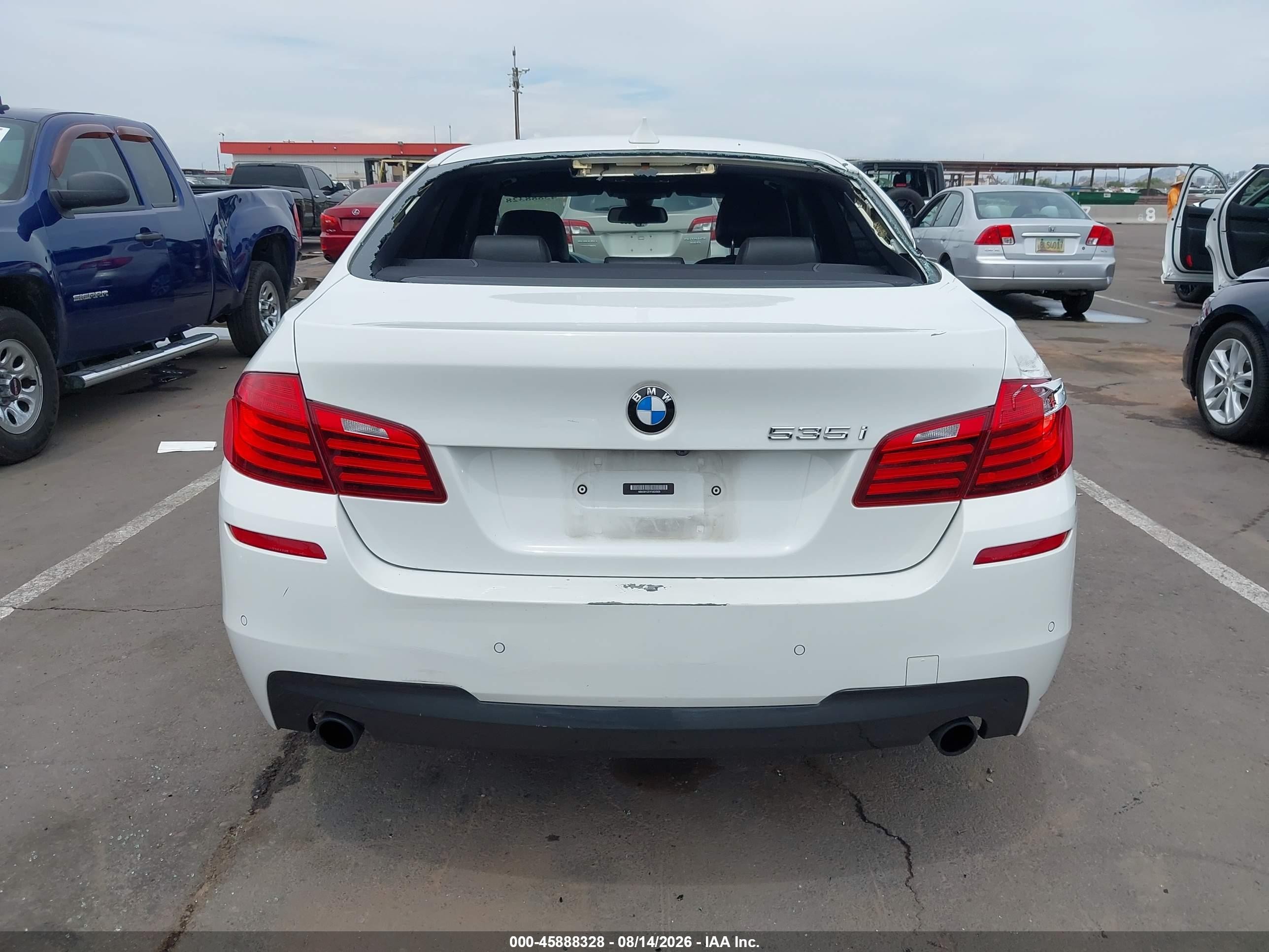 2015 Bmw 535i   White vin: WBA5B1C51FD920909