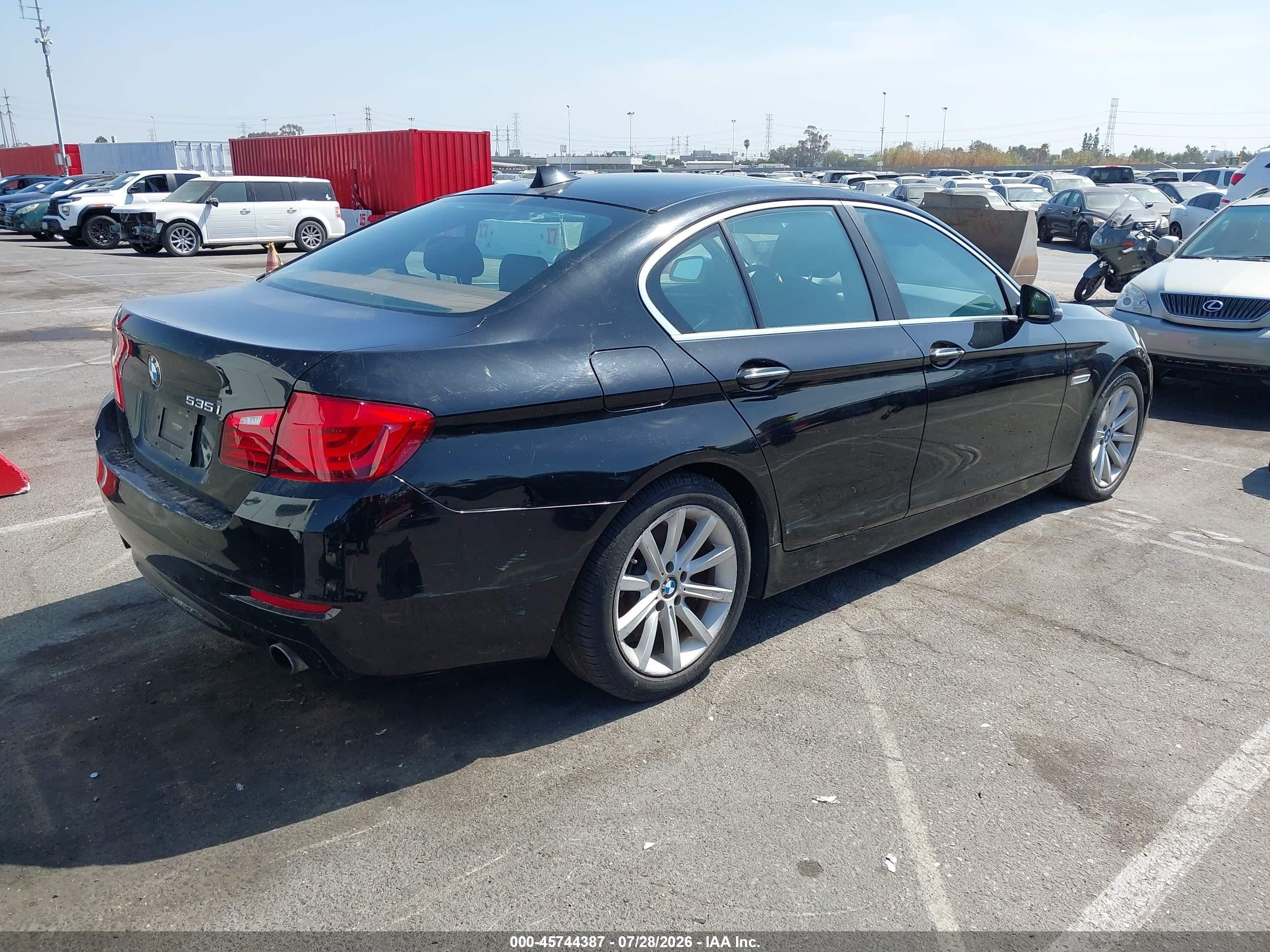 2014 Bmw 535i   Black vin: WBA5B1C52ED484344