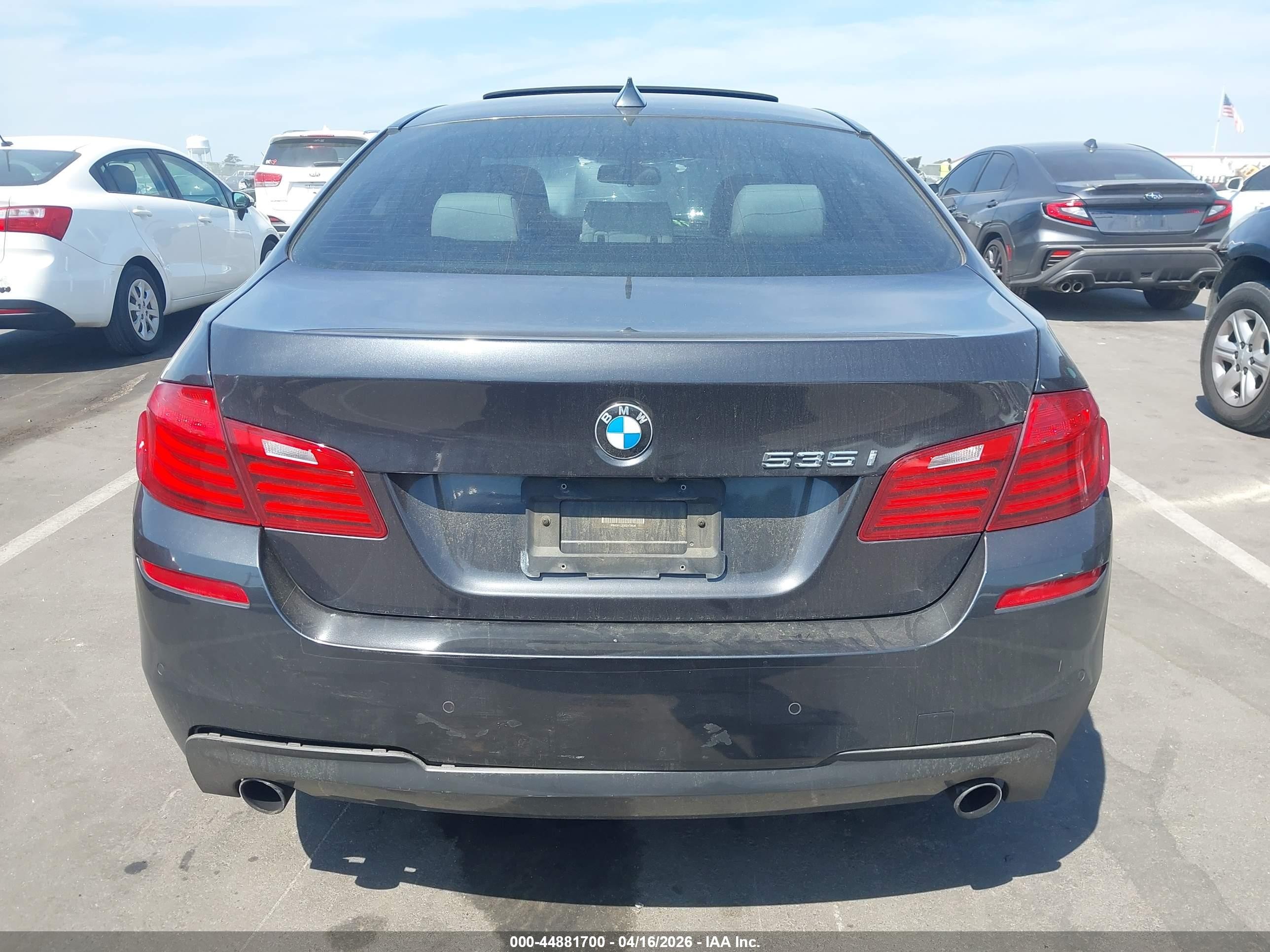 2014 Bmw 535i   Gray vin: WBA5B1C53ED479038