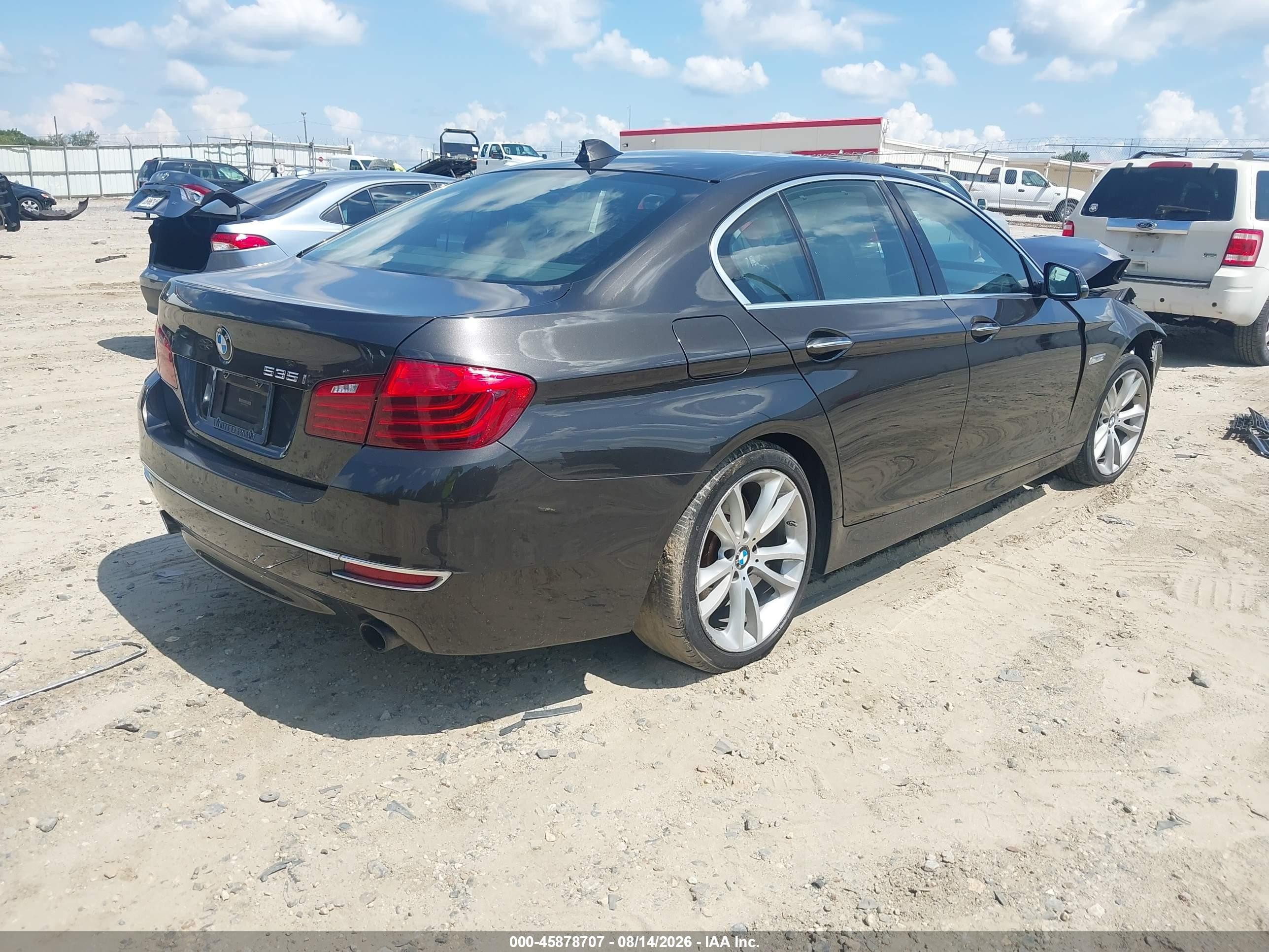 2014 Bmw 535i Black vin: WBA5B1C53ED483719