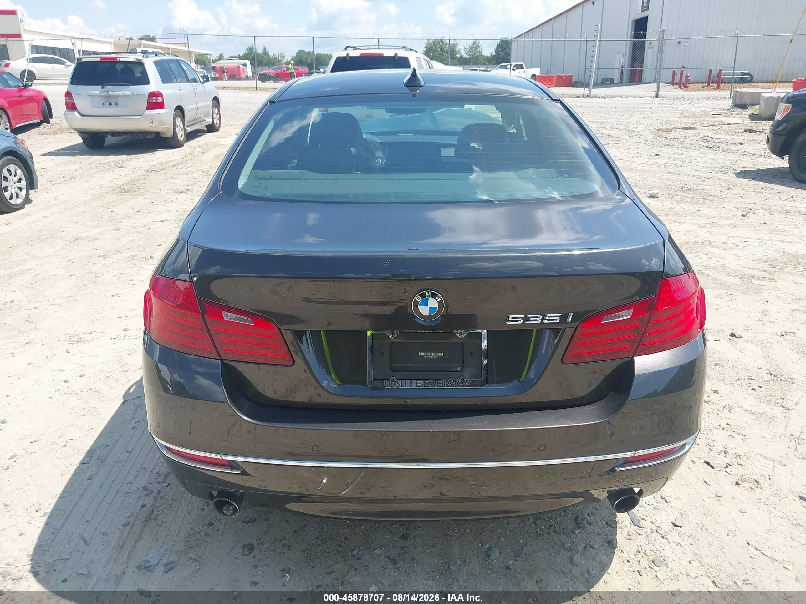 2014 Bmw 535i Black vin: WBA5B1C53ED483719