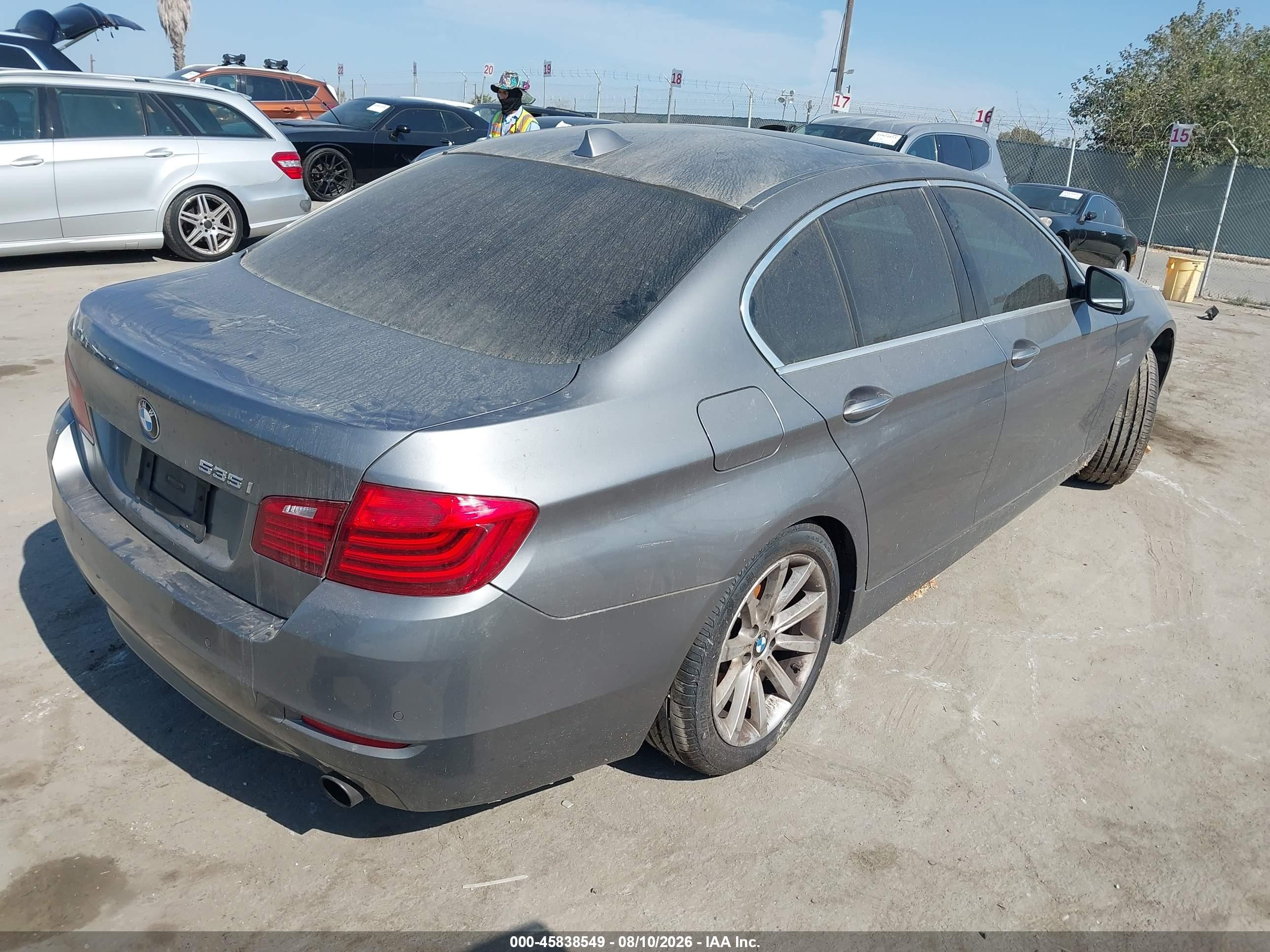 2014 Bmw 535i   Gray vin: WBA5B1C53ED484076