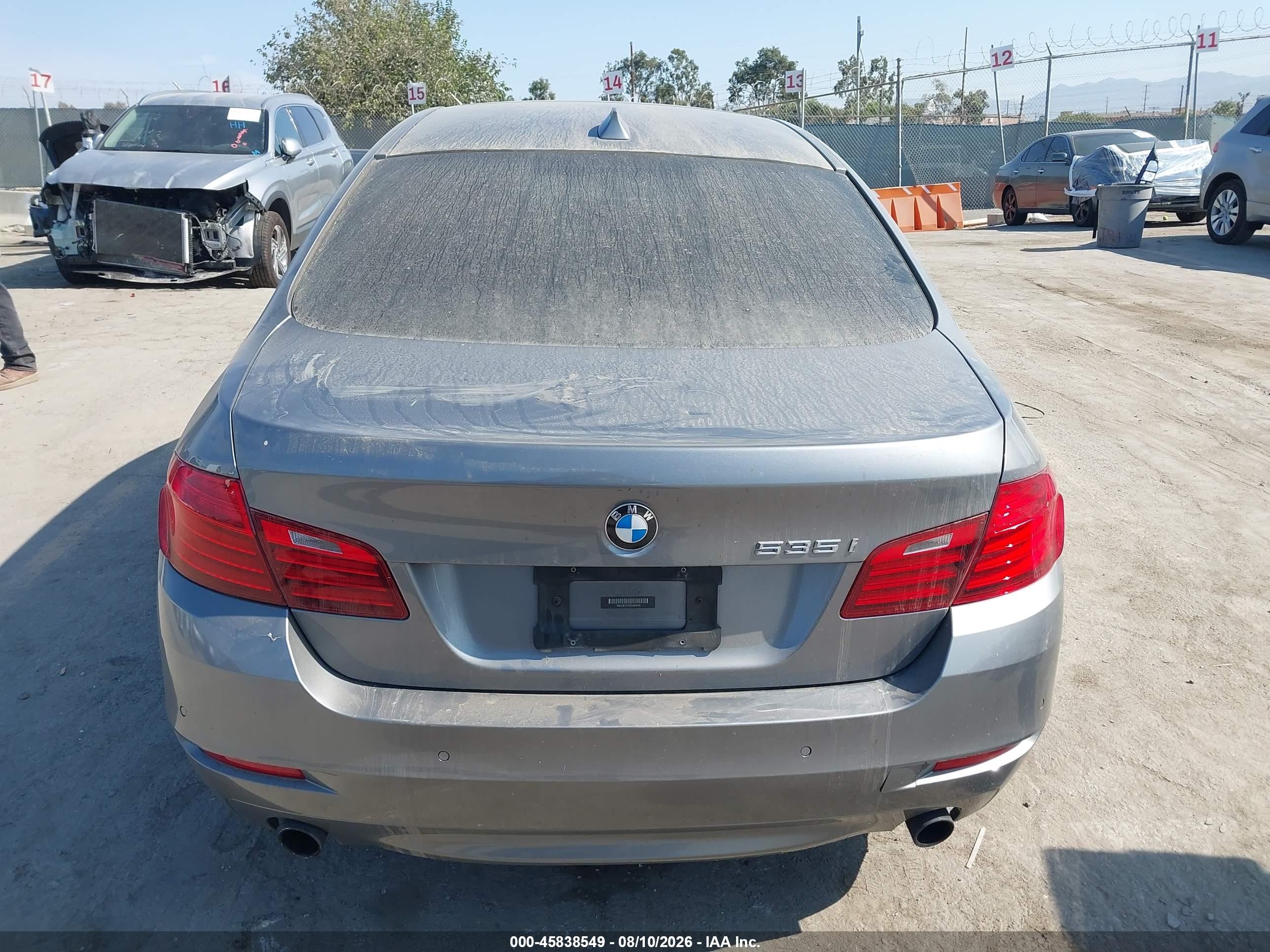 2014 Bmw 535i   Gray vin: WBA5B1C53ED484076