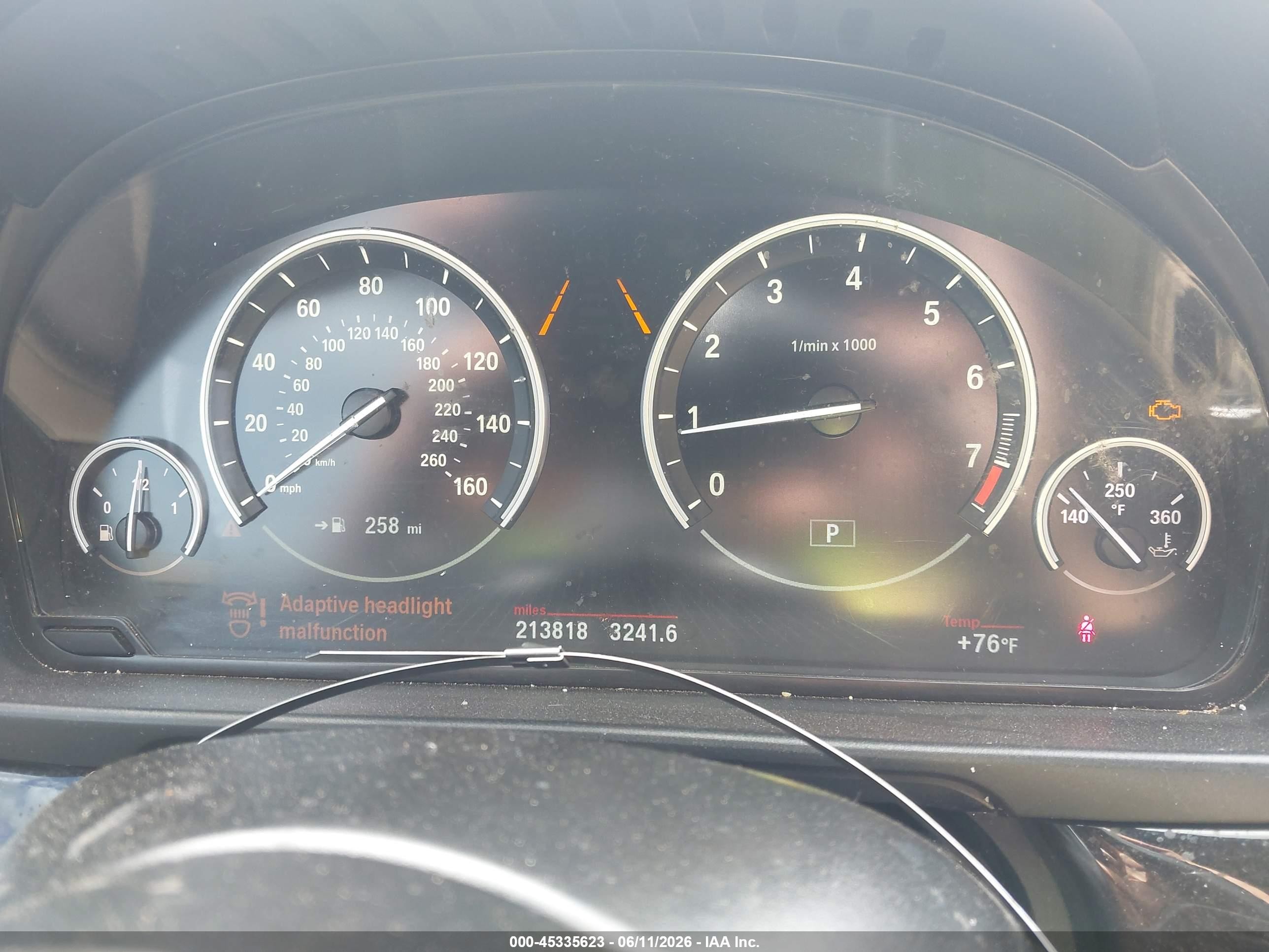 2015 Bmw 535i Gray vin: WBA5B1C53FD919969