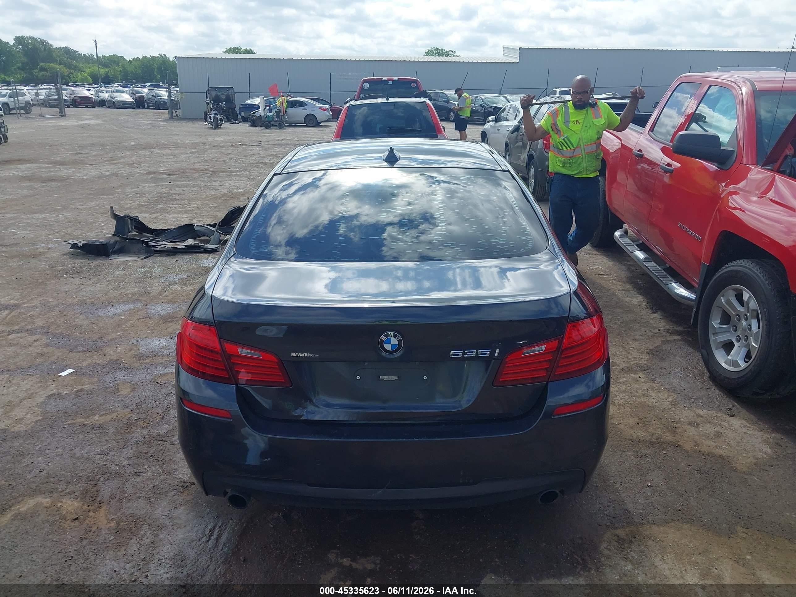 2015 Bmw 535i Gray vin: WBA5B1C53FD919969