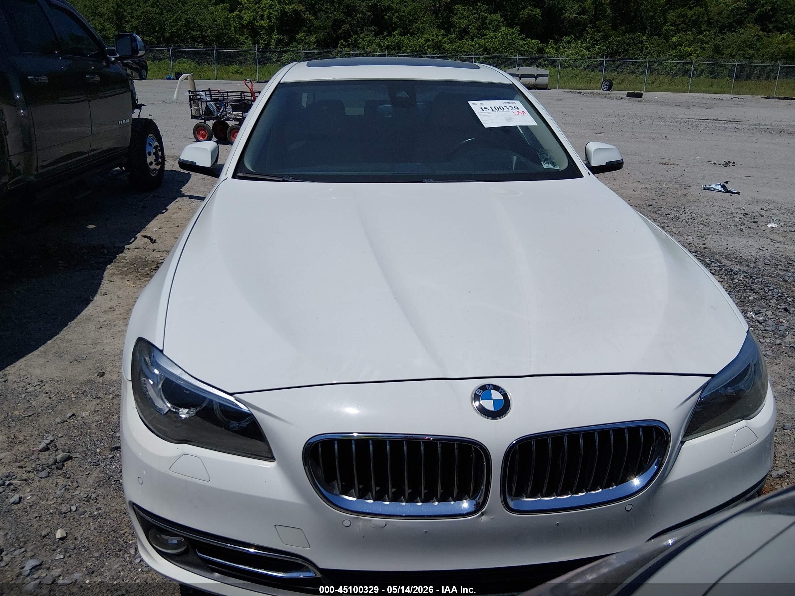 2015 Bmw 535i   White vin: WBA5B1C54FG126162