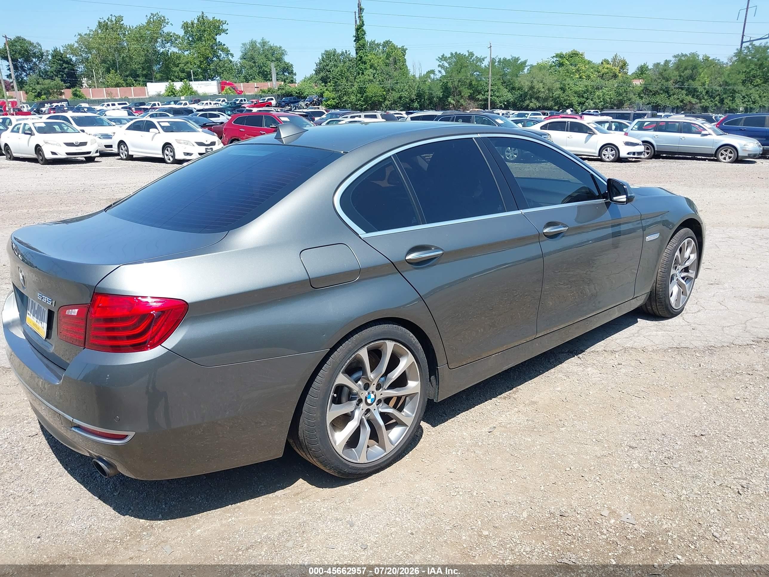 2014 Bmw 535i   Gray vin: WBA5B1C55ED474956