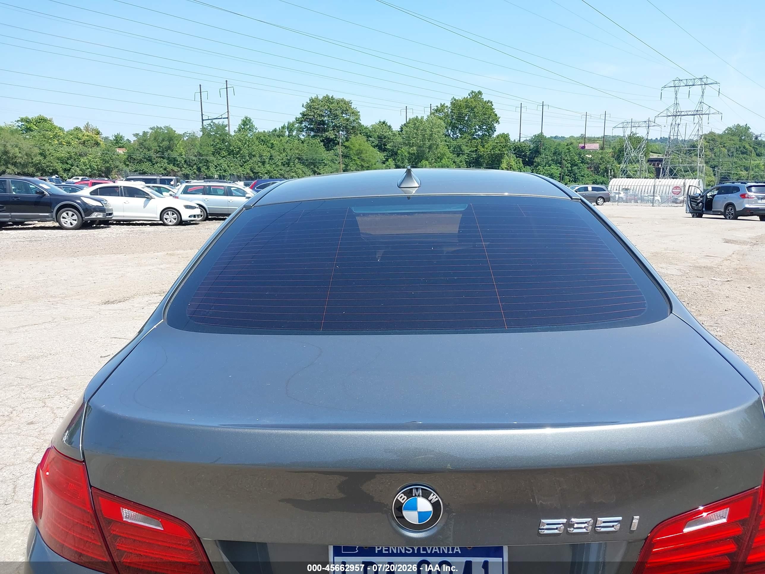 2014 Bmw 535i   Gray vin: WBA5B1C55ED474956
