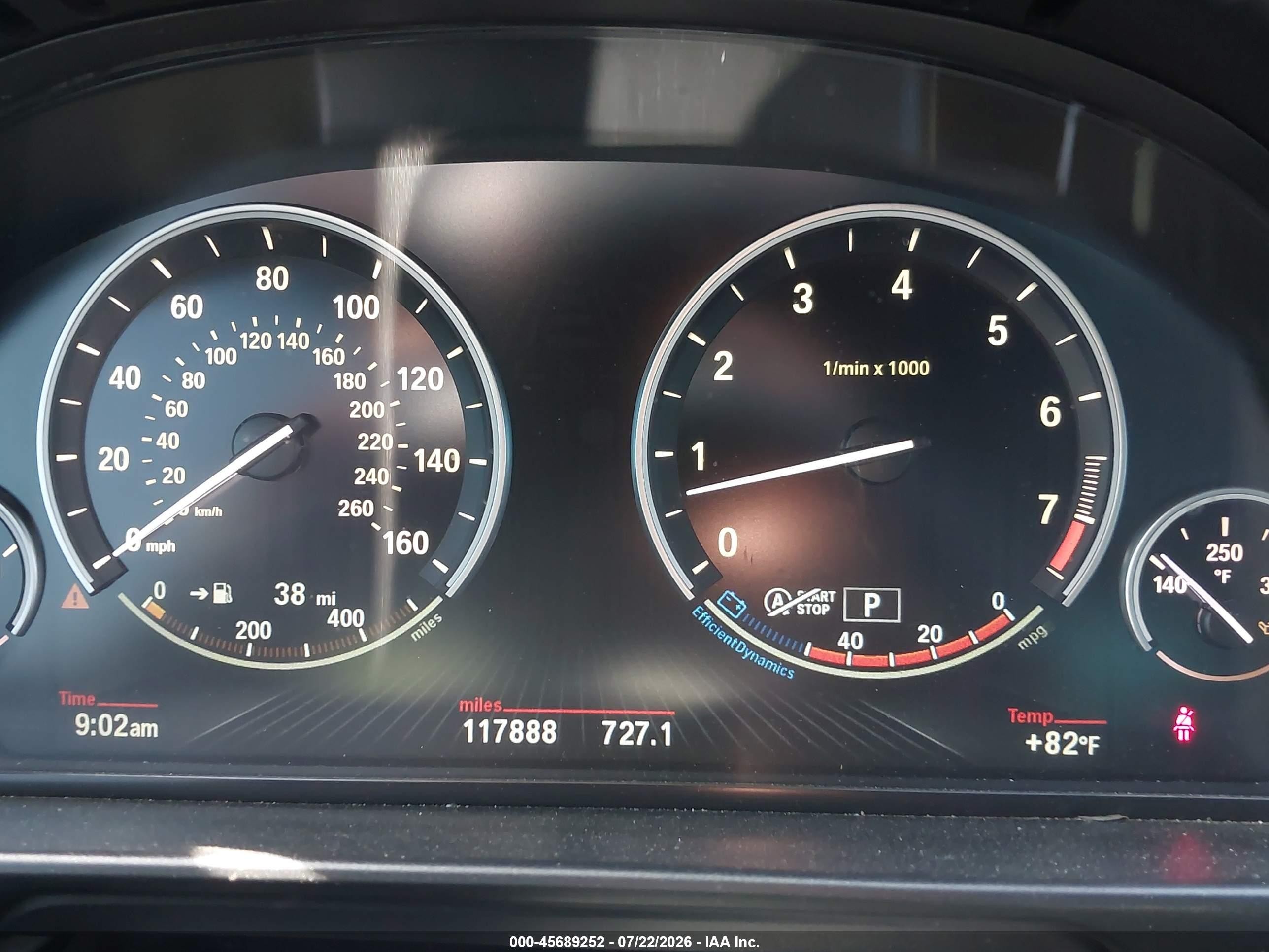 2014 Bmw 535i Black vin: WBA5B1C55ED478943