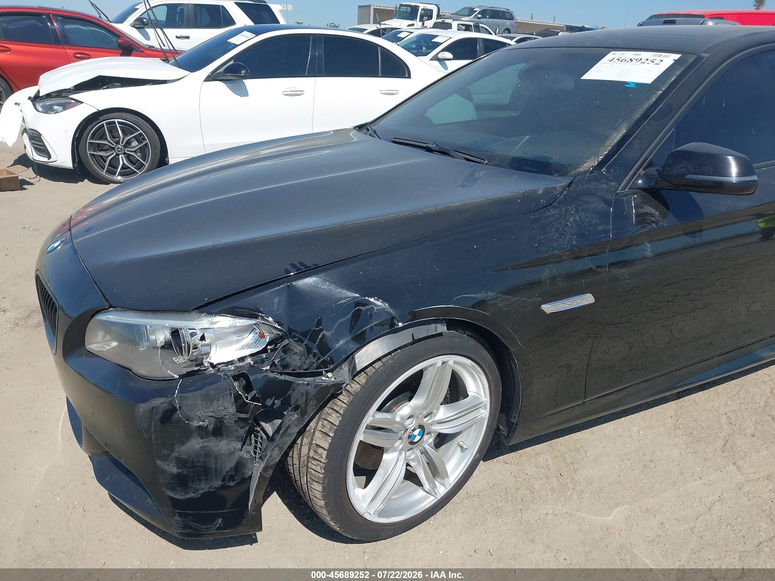 2014 Bmw 535i Black vin: WBA5B1C55ED478943