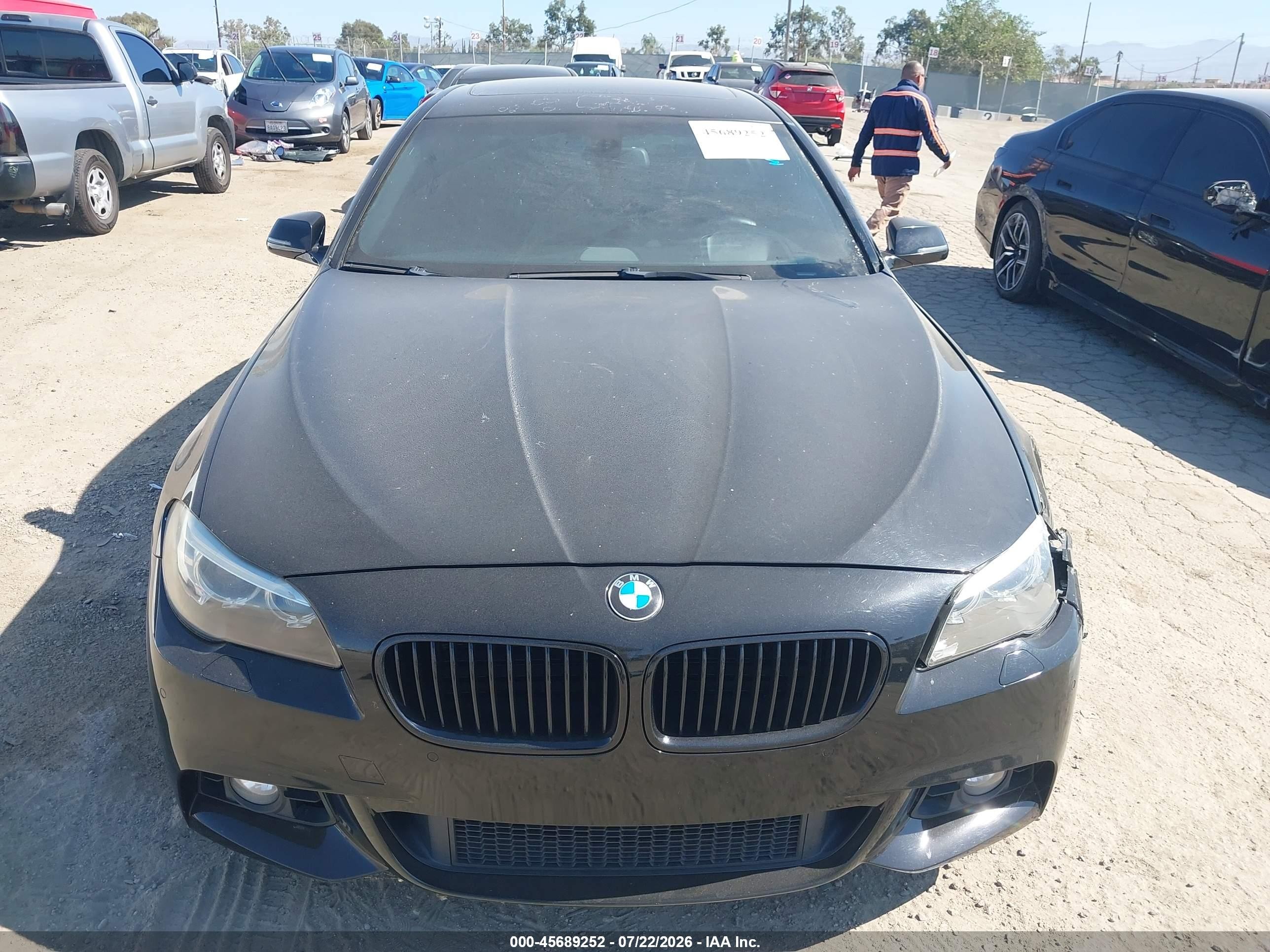 2014 Bmw 535i Black vin: WBA5B1C55ED478943