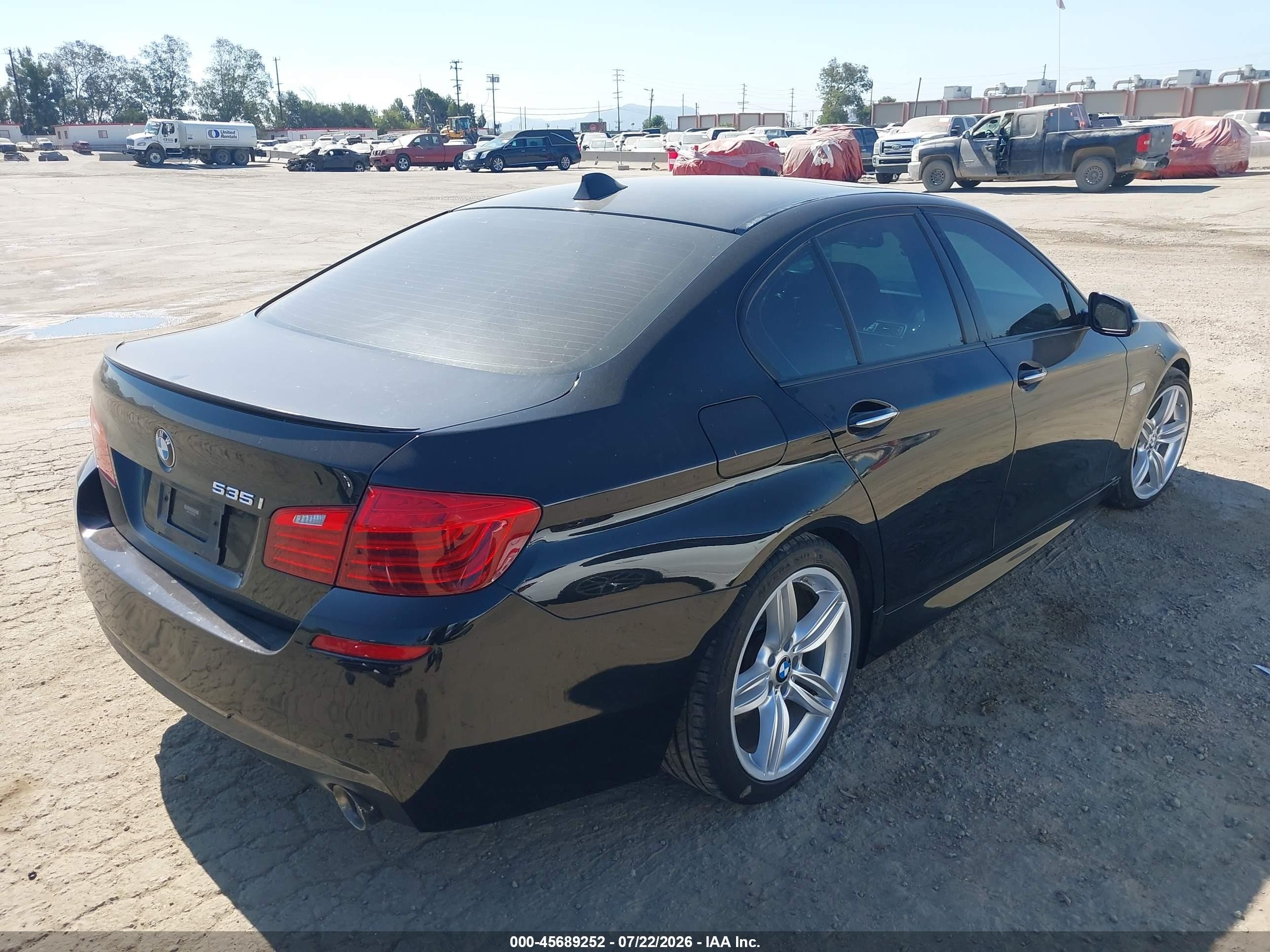 2014 Bmw 535i Black vin: WBA5B1C55ED478943