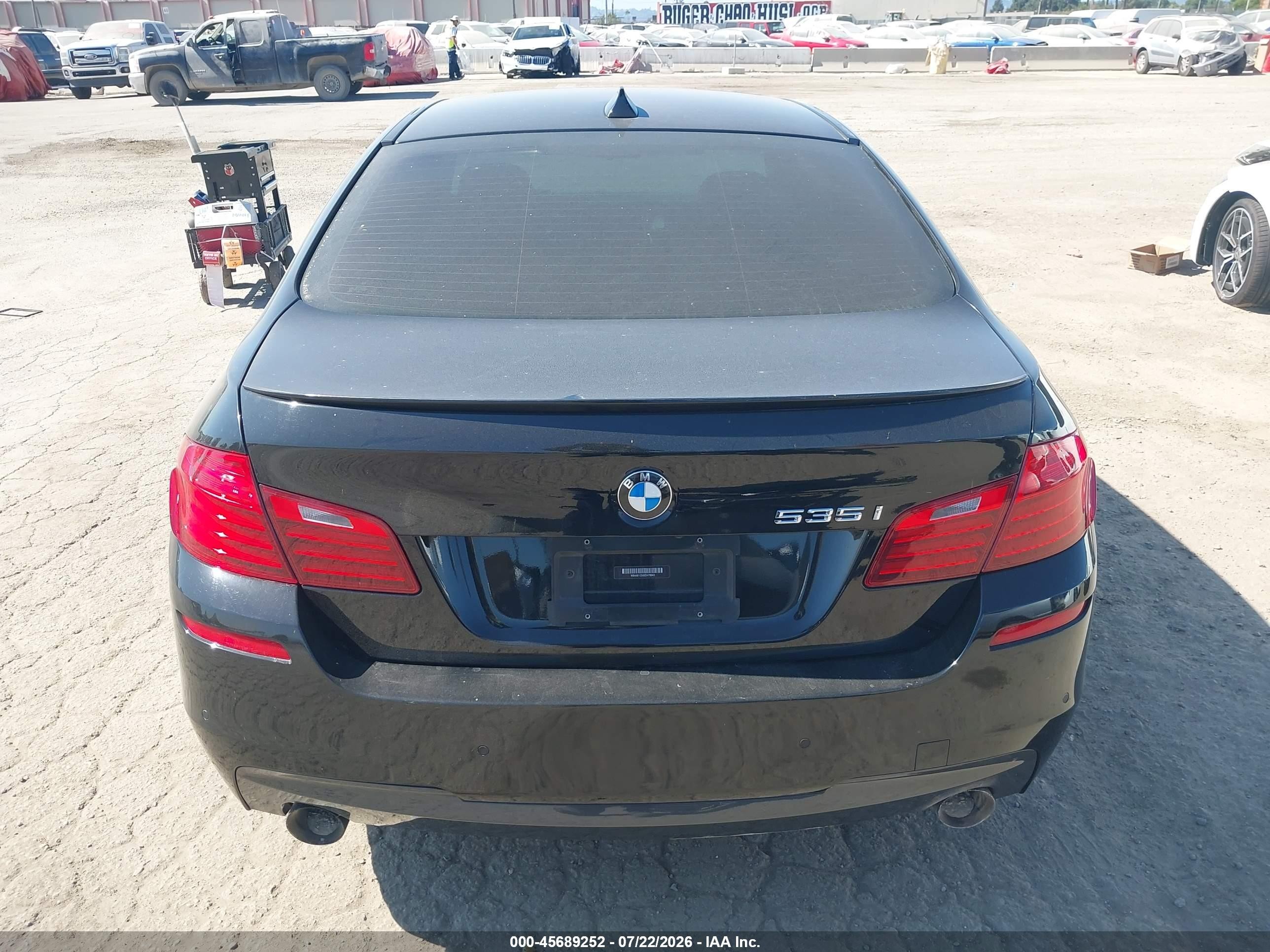 2014 Bmw 535i Black vin: WBA5B1C55ED478943