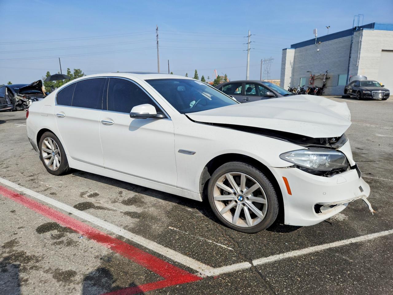 2014 Bmw 535 I White vin: WBA5B1C55ED479915