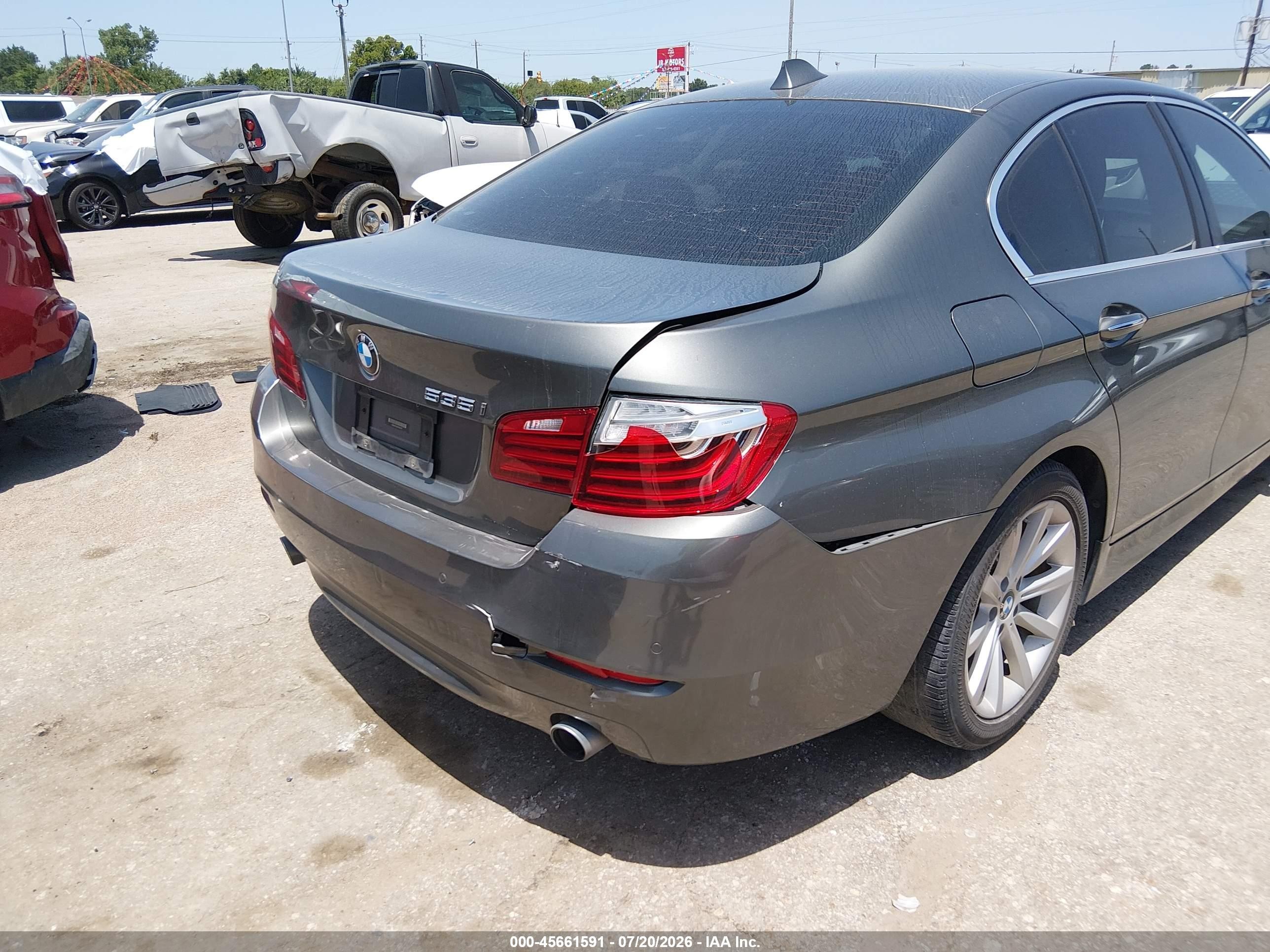 2015 Bmw 535i   Серый vin: WBA5B1C56FD918797